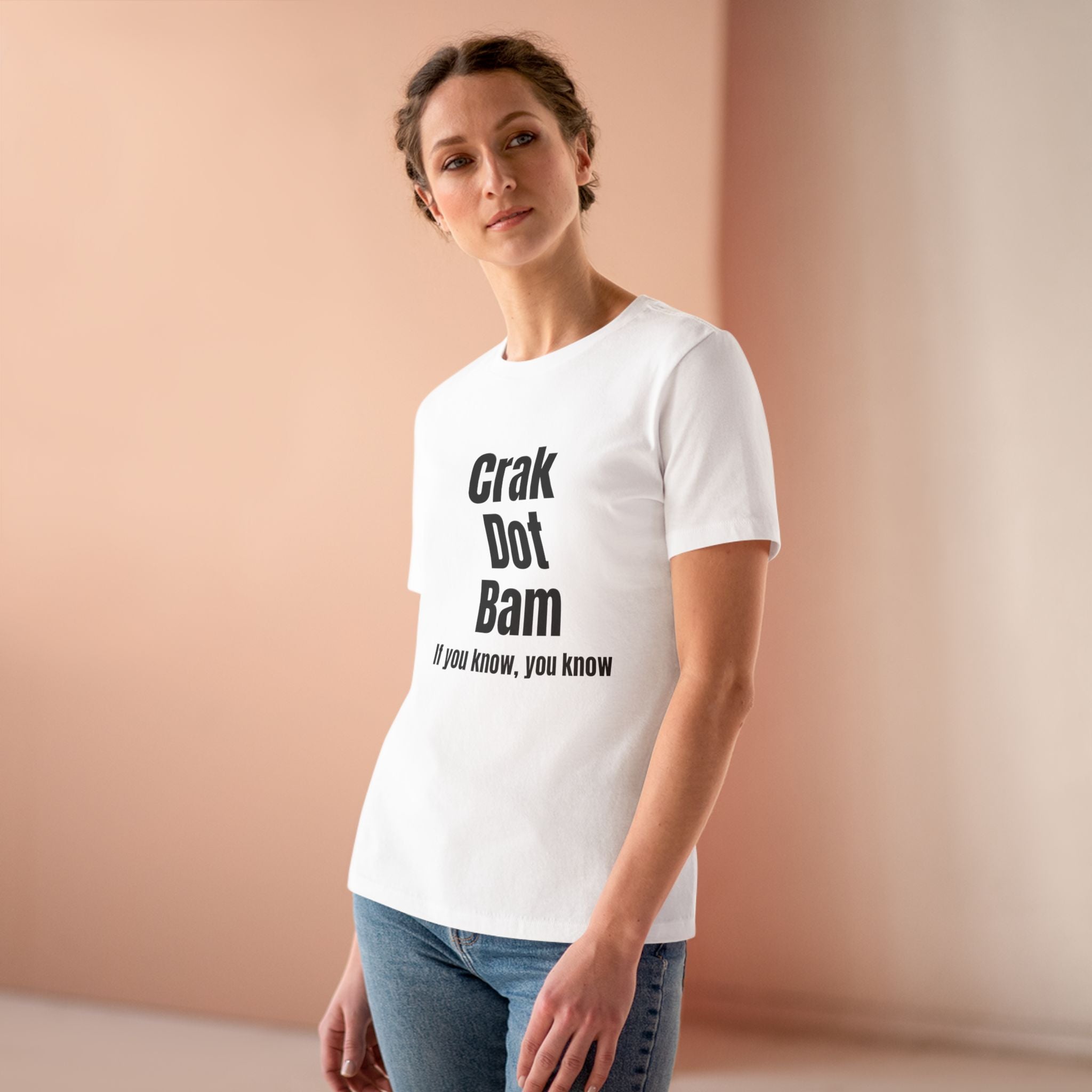 Crak Dot Bam Tee — "If you know, you know" Women's Cotton T‑Shirt