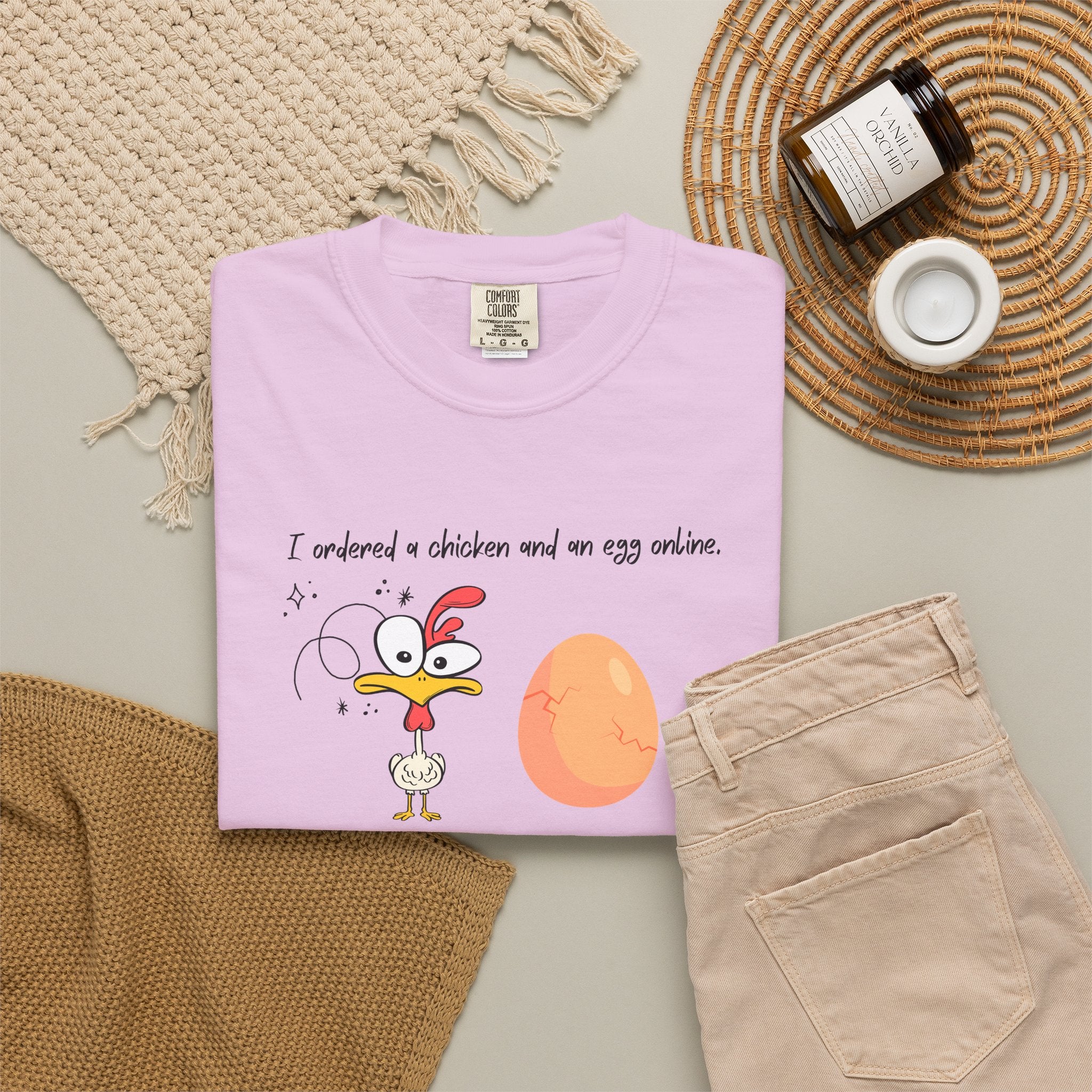 Chicken and Egg Dad Joke T-Shirt — "I Ordered a Chicken and an Egg online..." Funny Graphic Tee