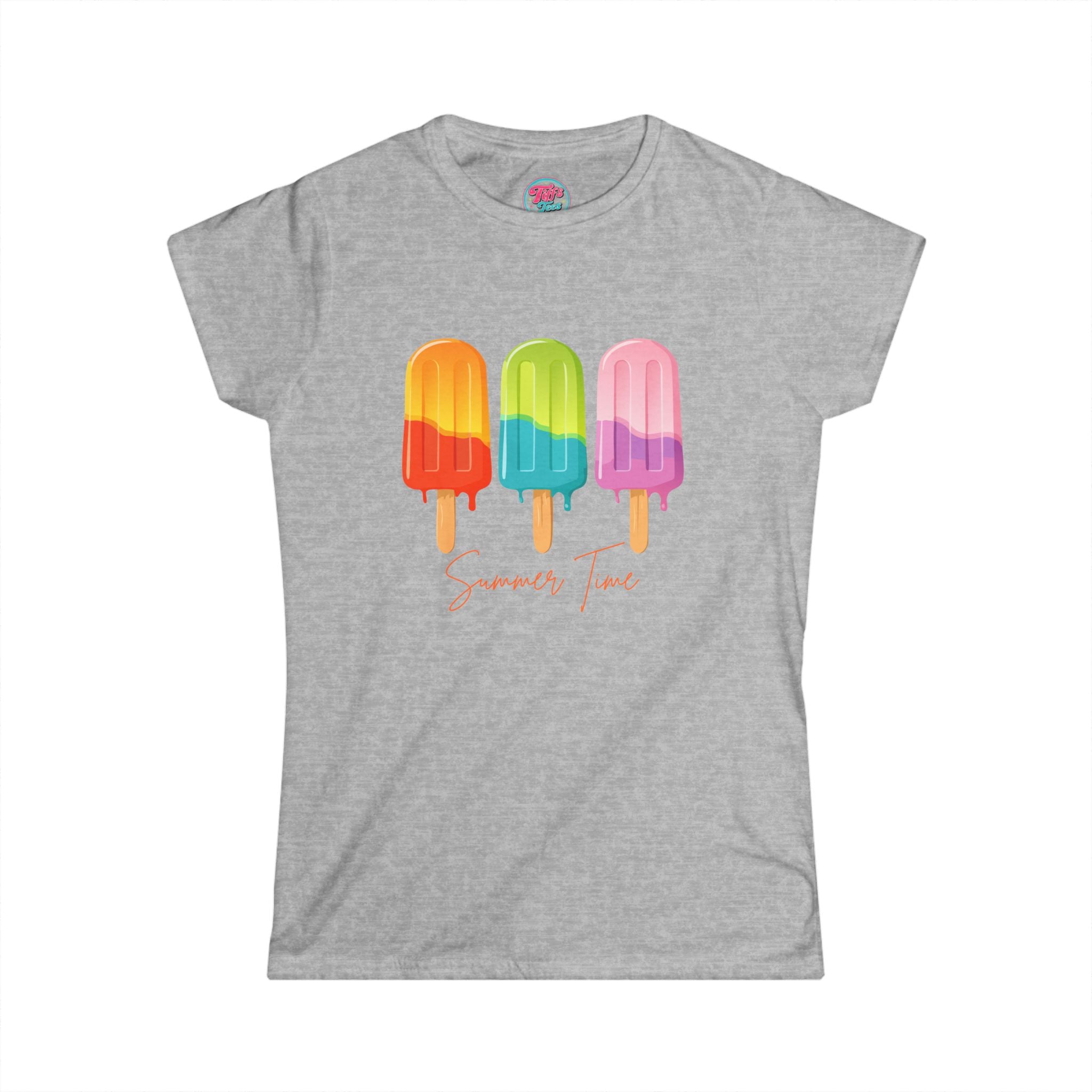 Summer Popsicle Graphic Tee — Colorful Retro Ice Pop Design