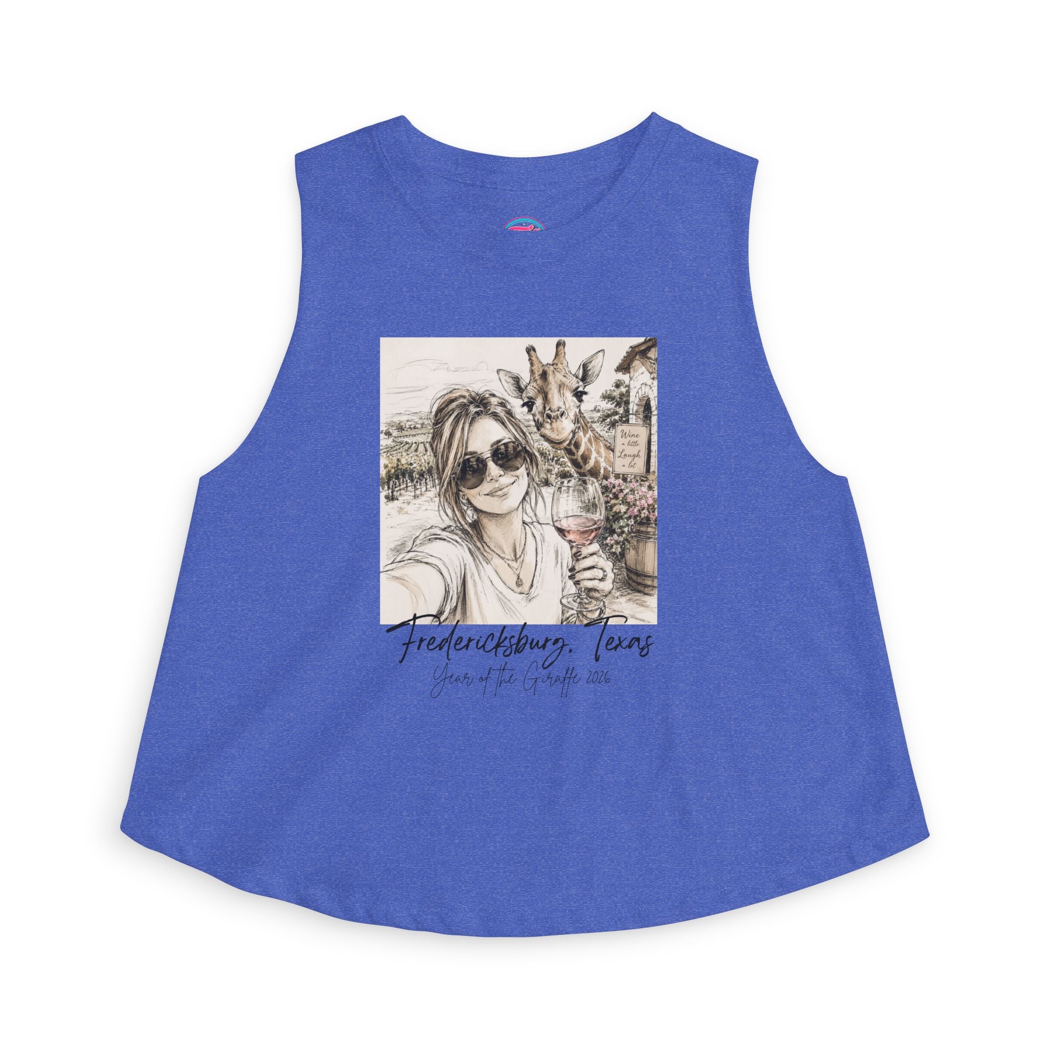 Fredericksburg, Texas Crop Top — Wine & Giraffe Travel Graphic Tank