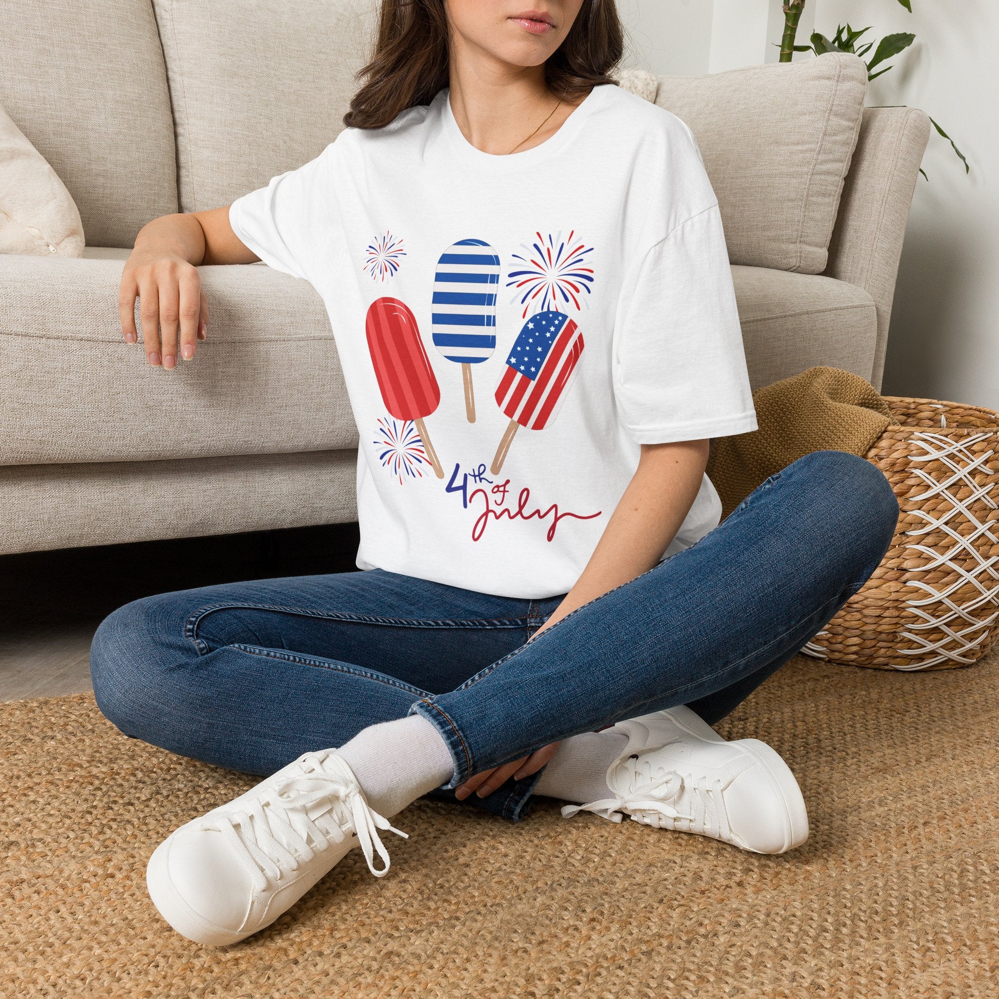4th of July Popsicle T-Shirt — Patriotic Fireworks Summer Tee