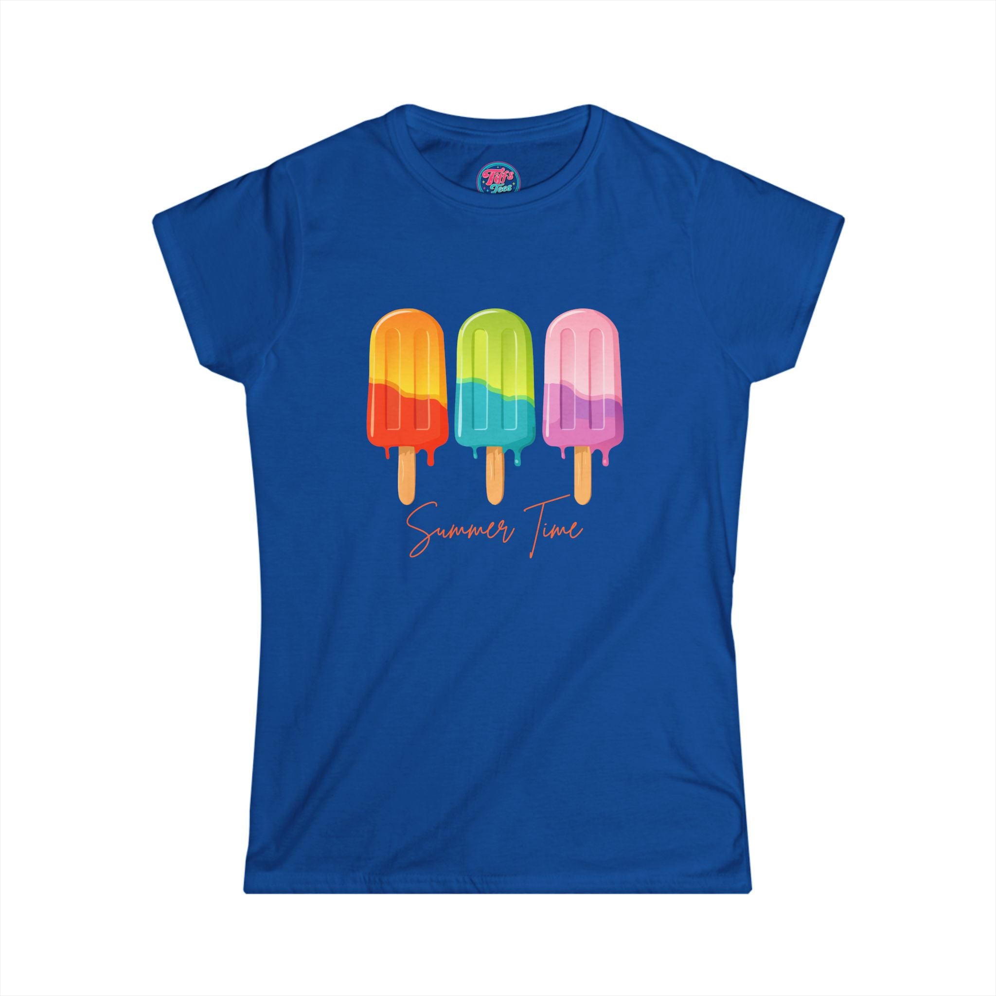 Summer Popsicle Graphic Tee — Colorful Retro Ice Pop Design