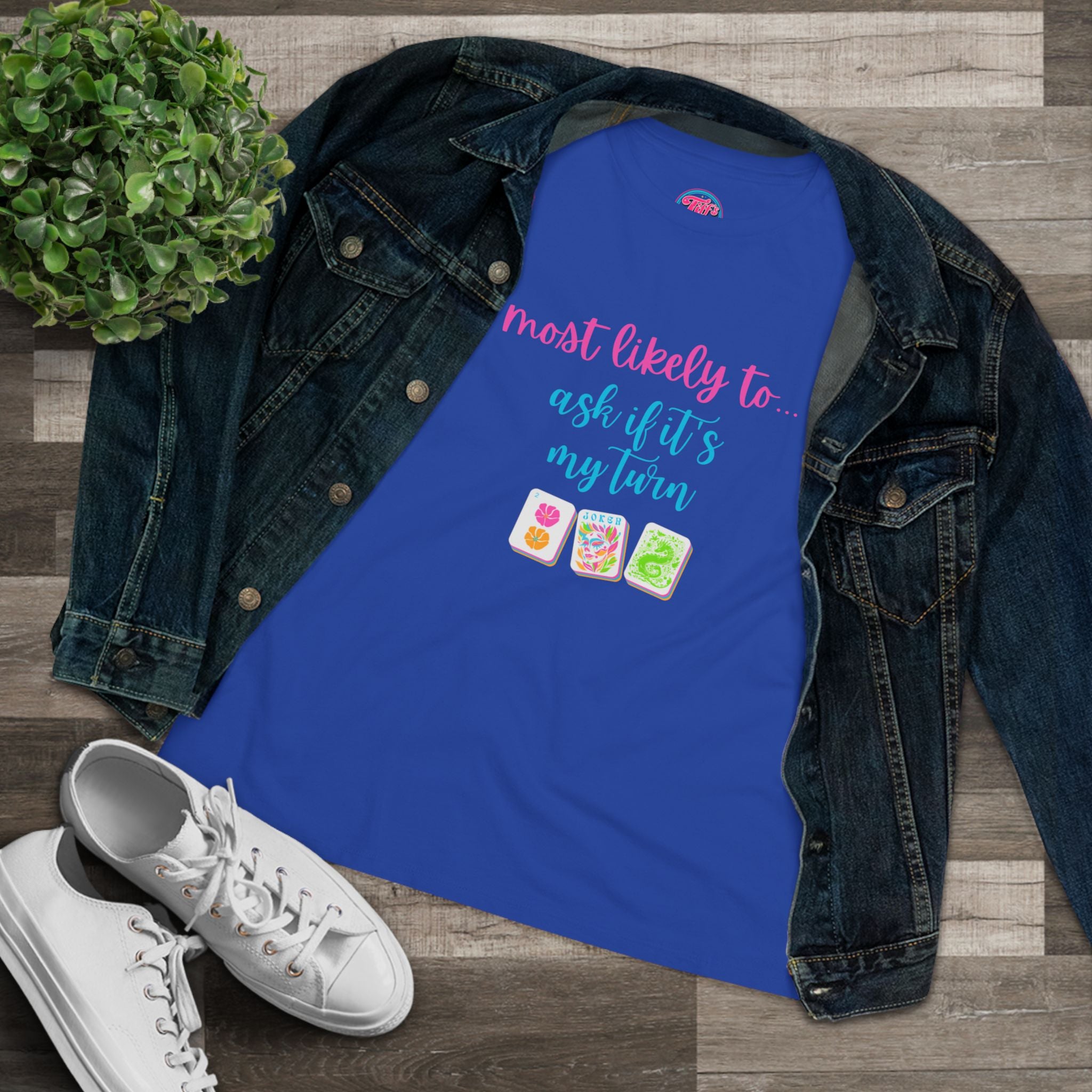 Most Likely to Ask If It's My Turn T‑Shirt — Funny Mahjong Cotton Tee