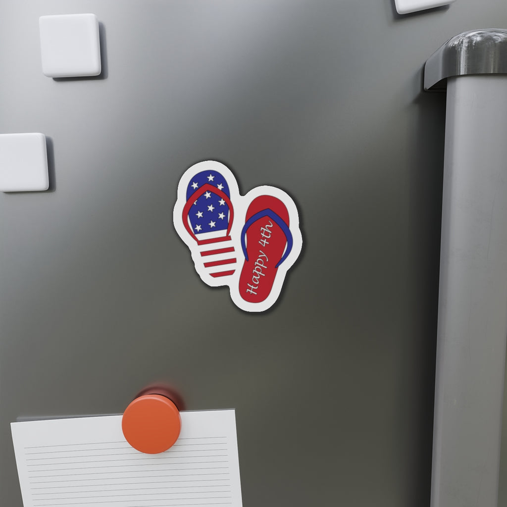 Patriotic Flip-Flop Magnets – Happy 4th USA Refrigerator Decor