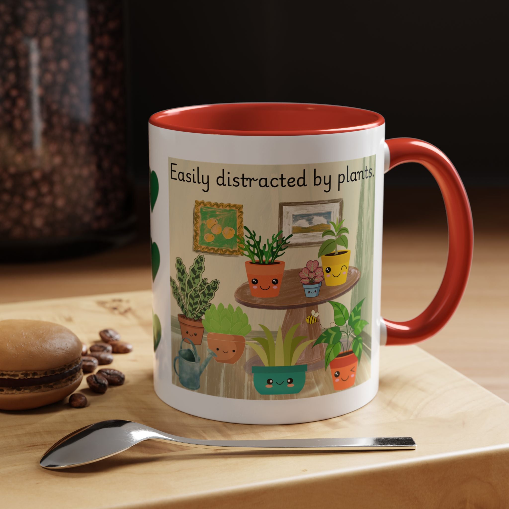 Plant Lover Coffee Mug — “Easily Distracted by Plants” Accent Mug (11 oz)