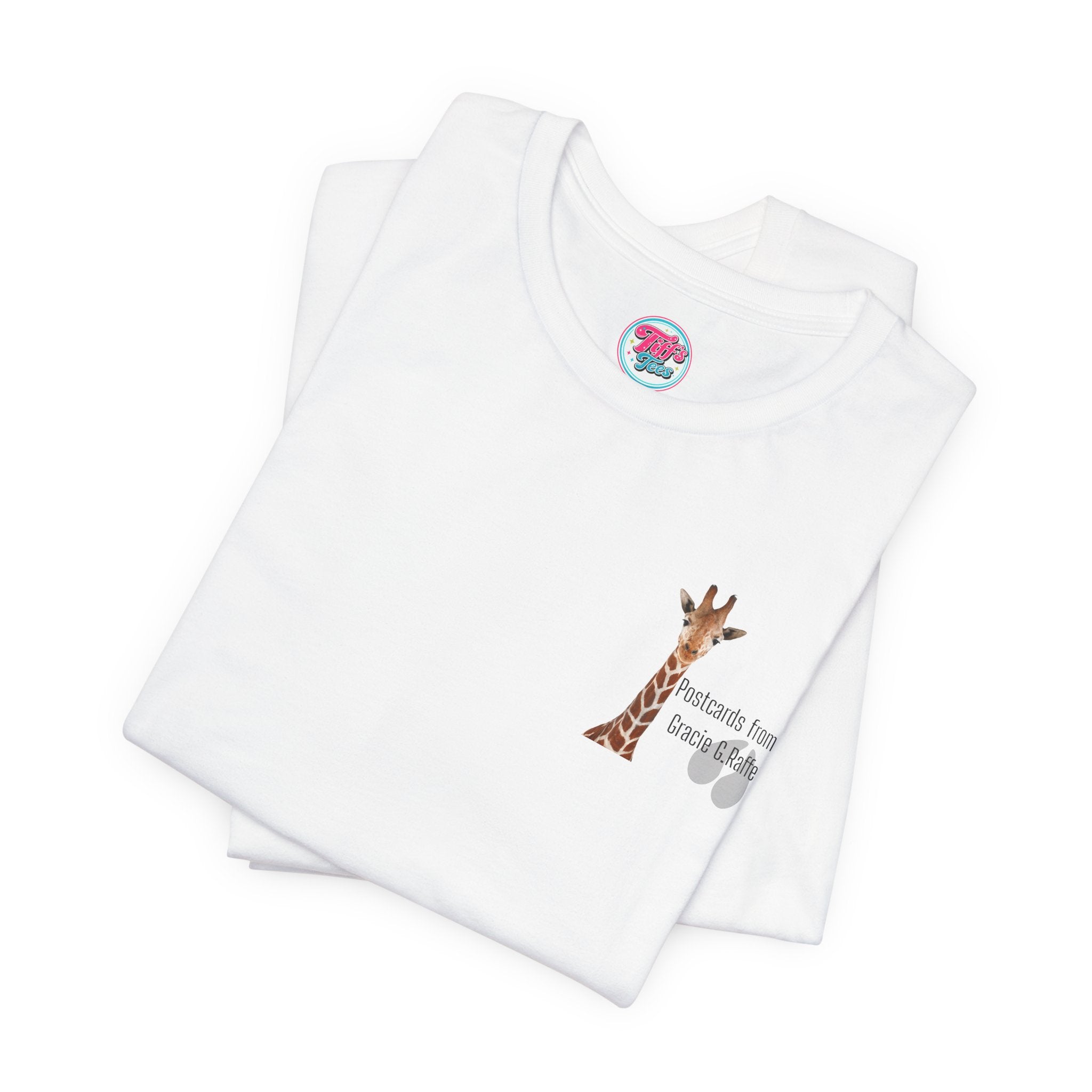Postcard from Gracie Giraffe T-Shirt — 'Wish You Were Here' Vintage Airmail Graphic Tee