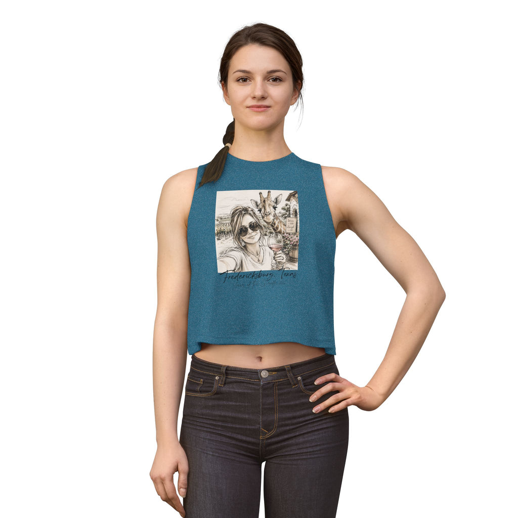 Fredericksburg, Texas Crop Top — Wine & Giraffe Travel Graphic Tank