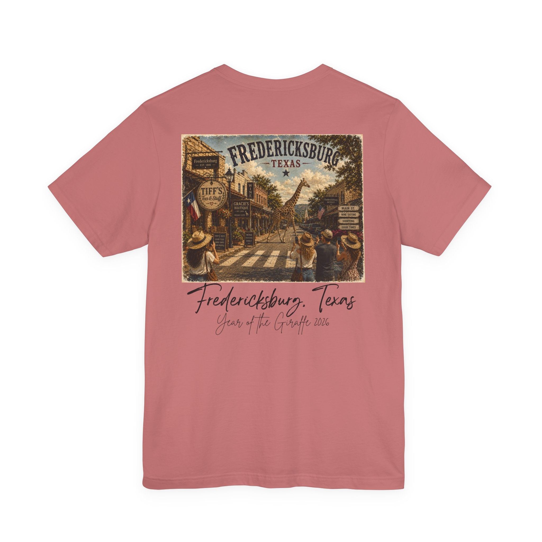 Fredericksburg Texas Vintage Street Scene Tee — Retro Travel Souvenir T-Shirt