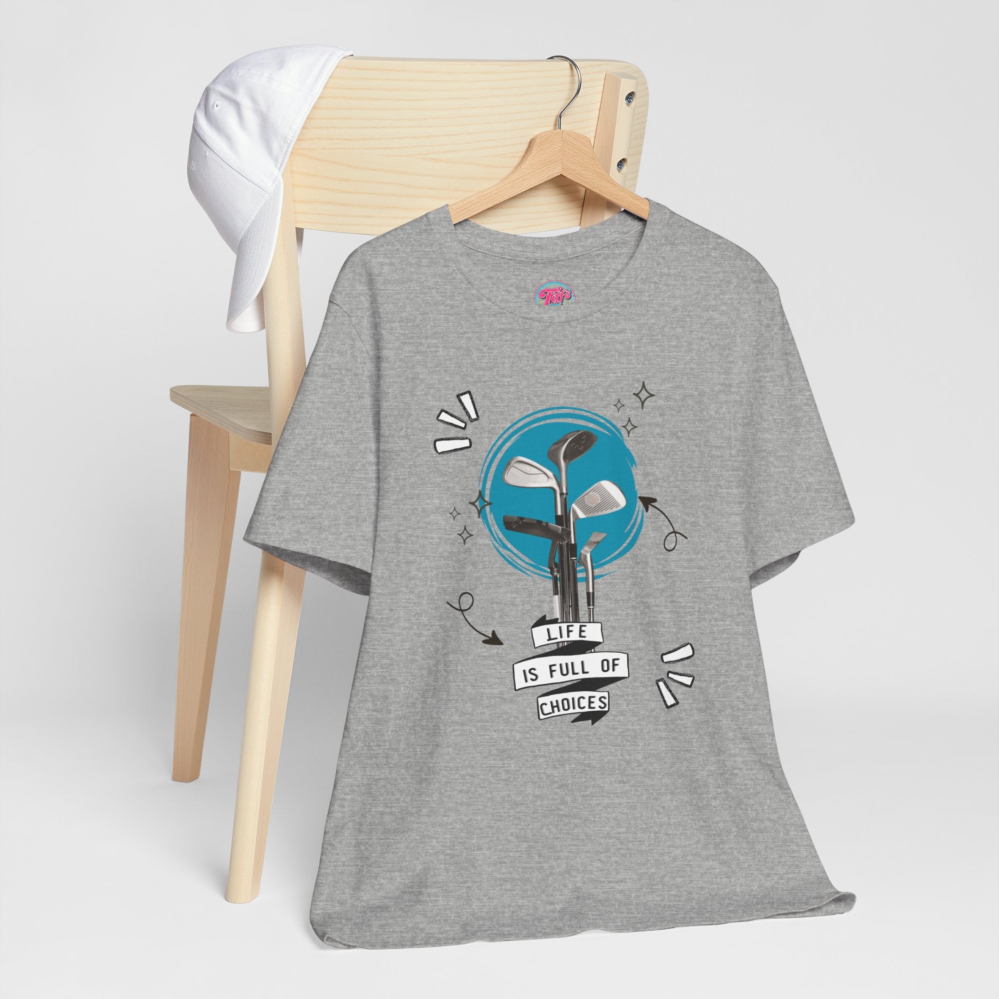 Life Is Full Of Choices Golf Tee – Fun Golf Graphic T-Shirt