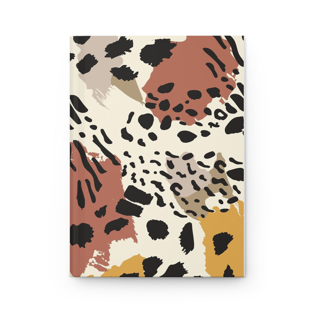 Animal Print Hardcover Journal — Abstract Neutral Safari Notebook