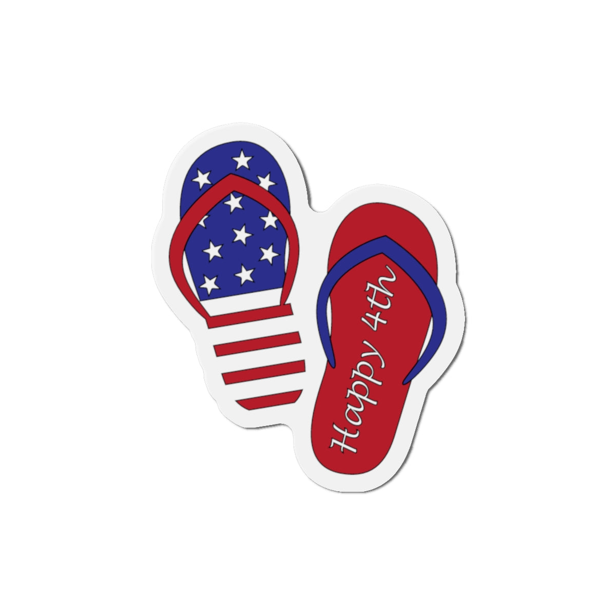Patriotic Flip-Flop Magnets – Happy 4th USA Refrigerator Decor