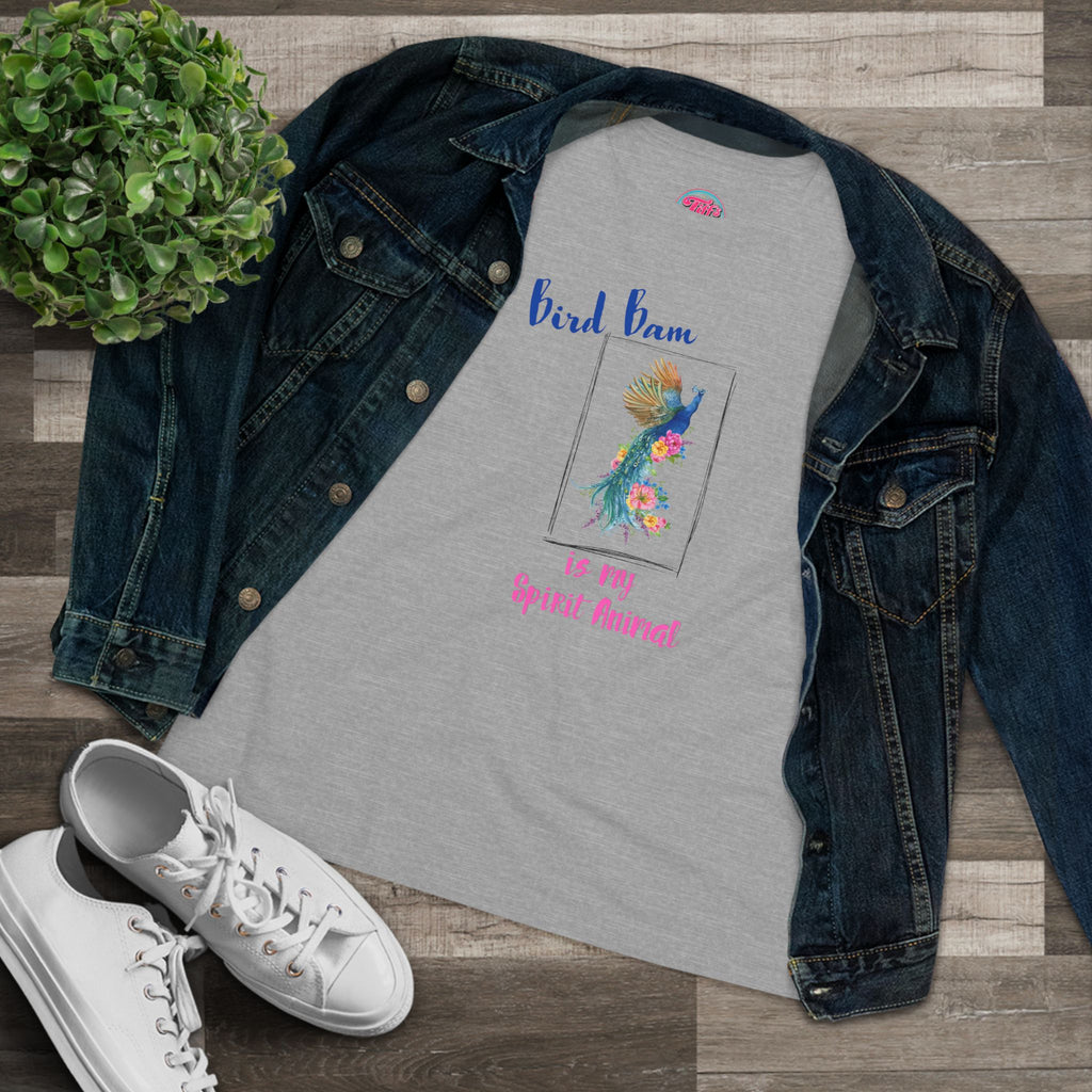 Bird Bam Is My Spirit Animal Tee — Women's Cotton Graphic Mahjong Shirt