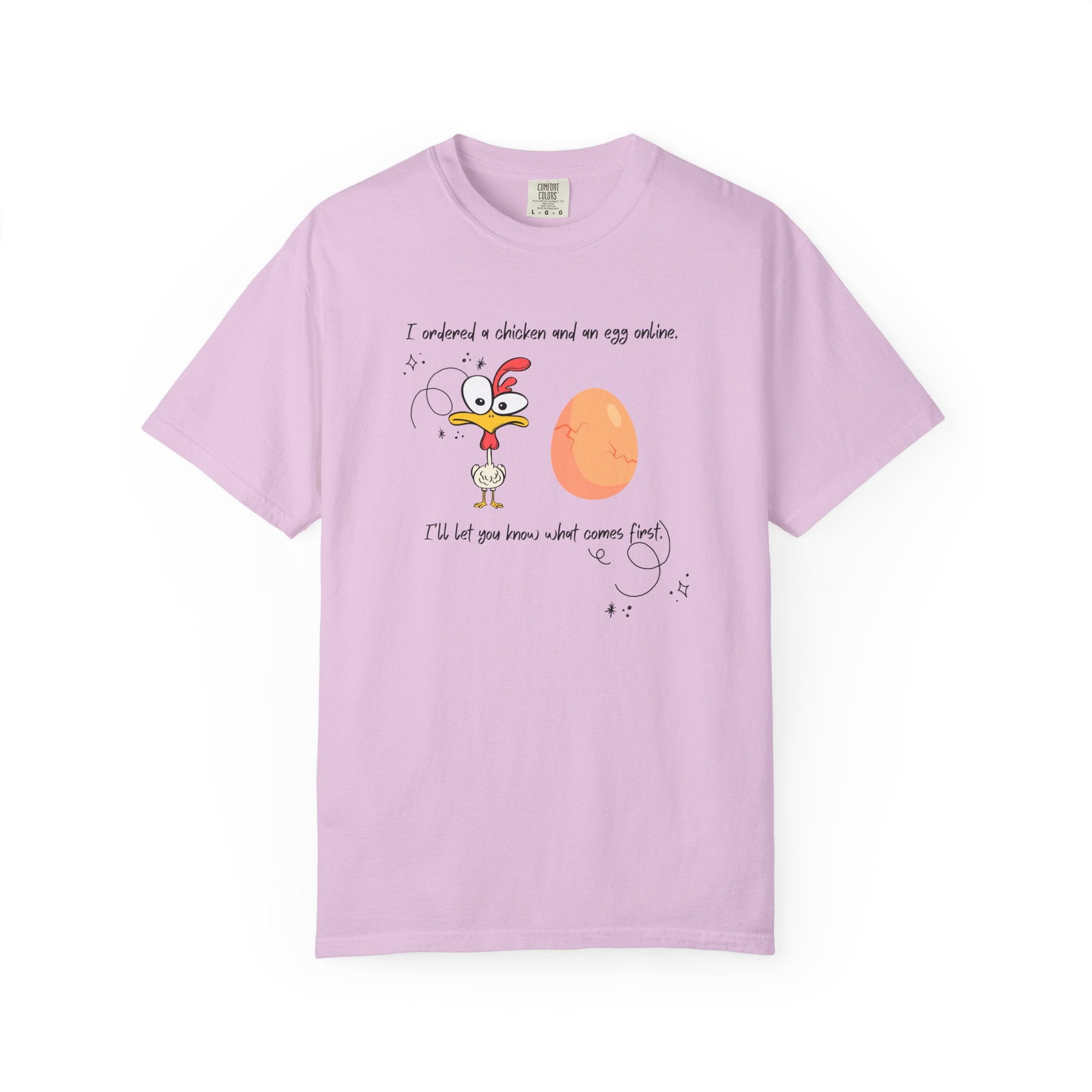 Chicken and Egg Dad Joke T-Shirt — "I Ordered a Chicken and an Egg online..." Funny Graphic Tee