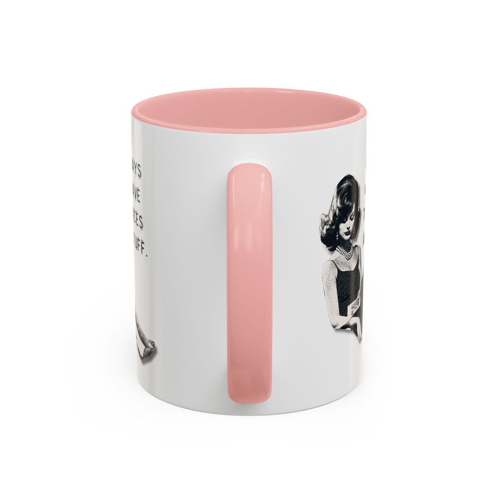 Accent Coffee Mug - "I Hate Days When I Have to Go Places and Do Stuff" Retro Funny Mug