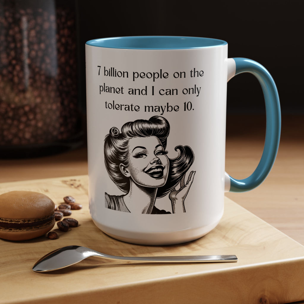 Snarky Vintage Woman Coffee Mug — Funny Quote Accent Mug (11 oz)