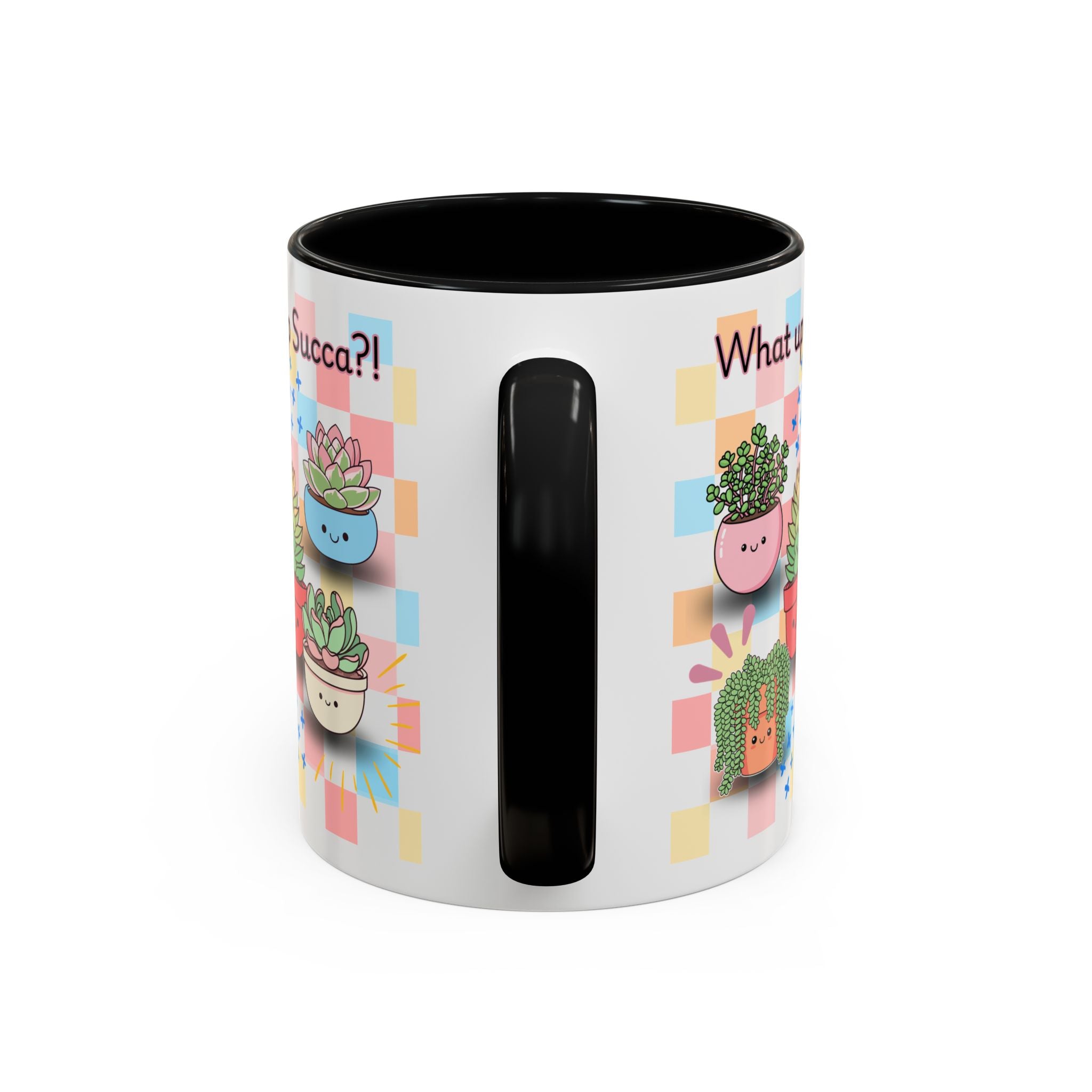 What up Succa? Cute Succulent Accent Coffee Mug – Fun Plant Lover Gift (11 oz)