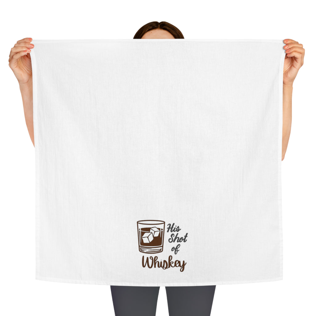 Tea Towel — “His Shot of Whiskey” Cocktail Bar Kitchen Towel