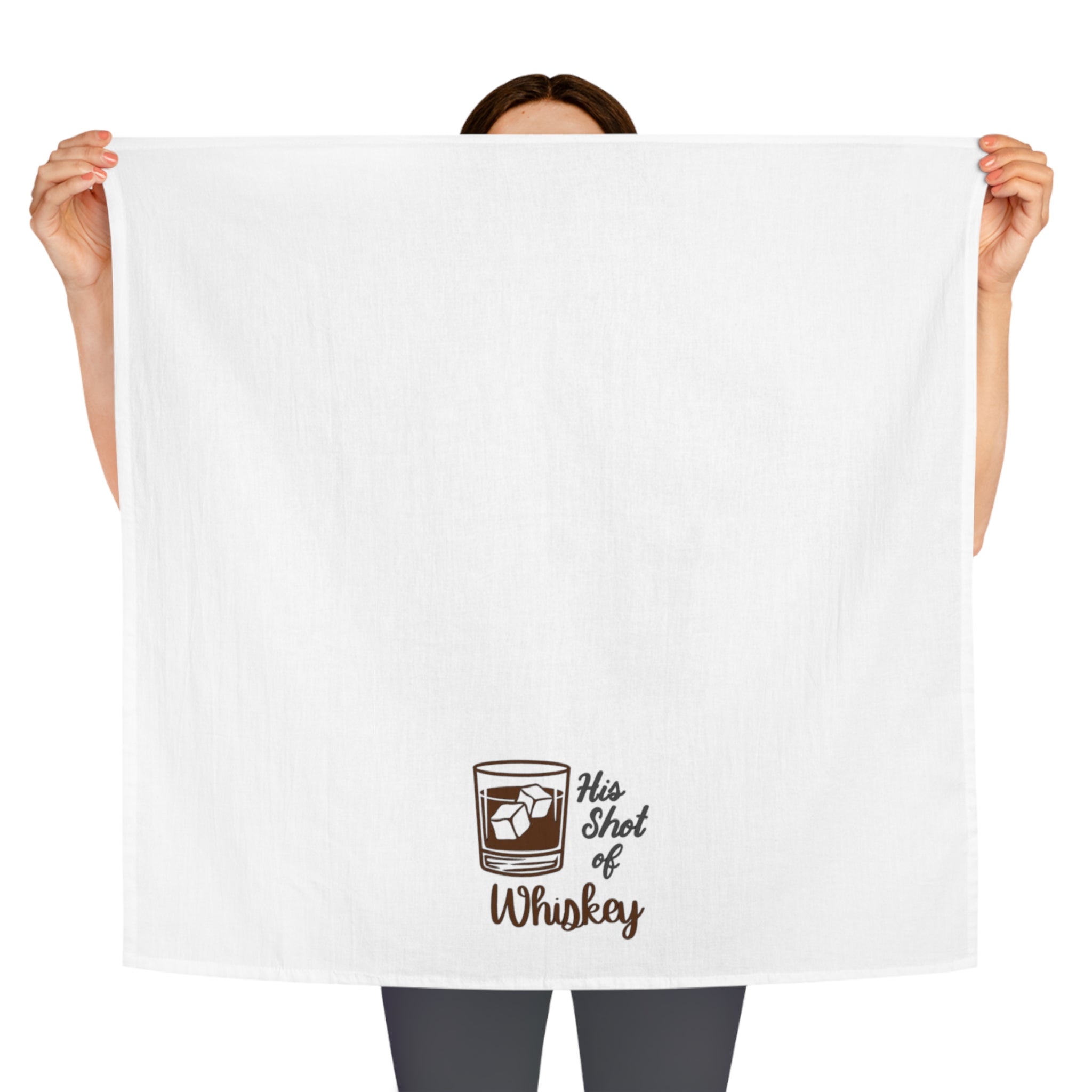 Tea Towel — “His Shot of Whiskey” Cocktail Bar Kitchen Towel
