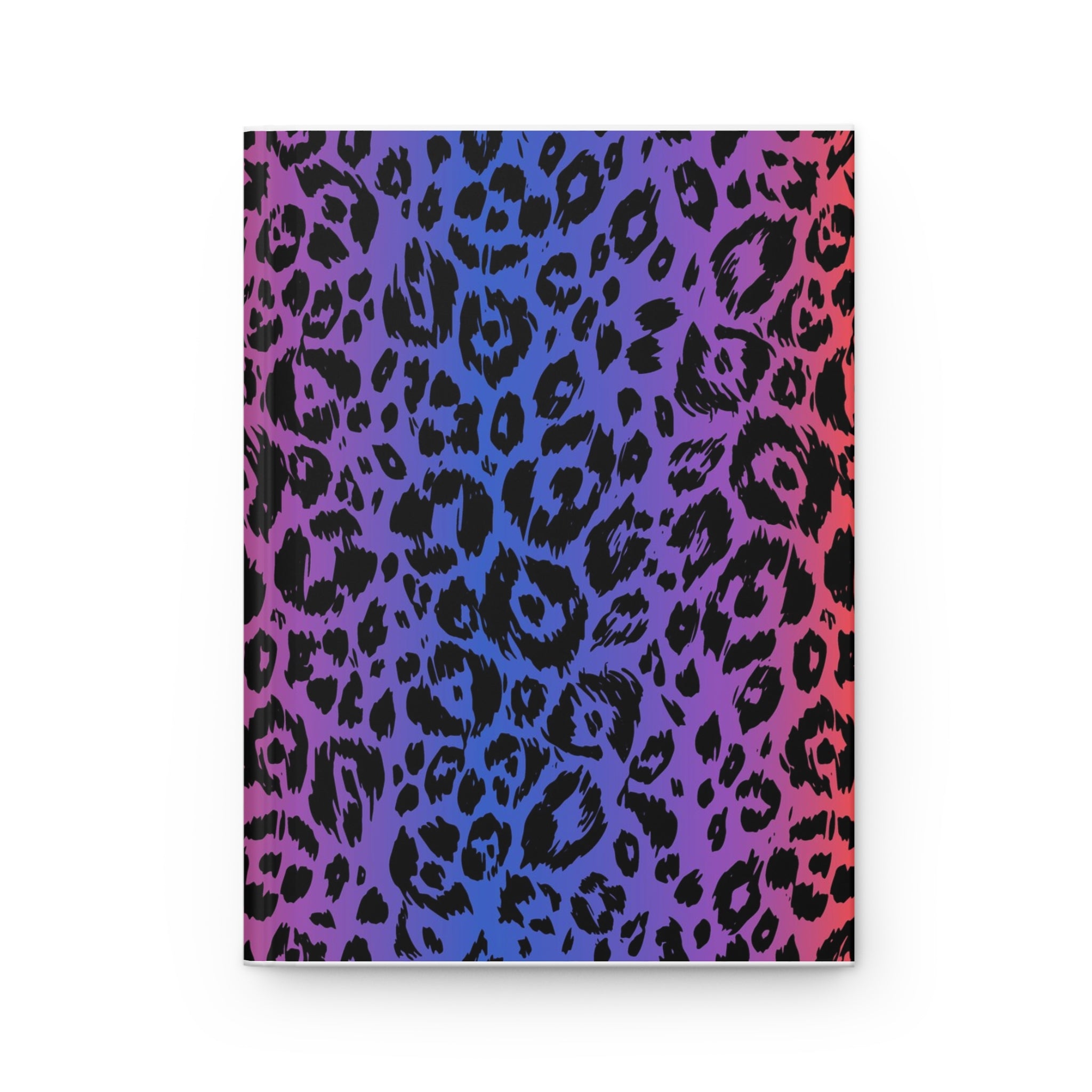 Hardcover Journal — Neon Ombre Leopard Print Notebook