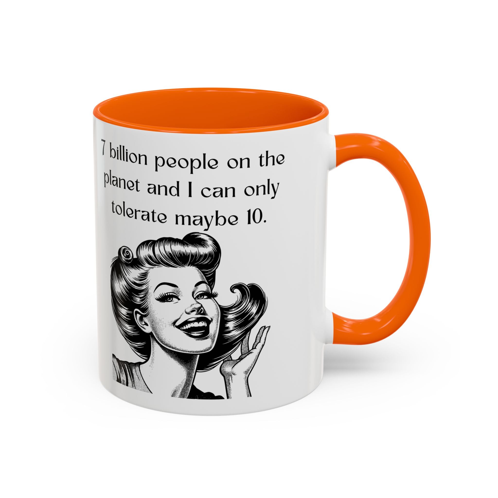 Snarky Vintage Woman Coffee Mug — Funny Quote Accent Mug (11 oz)
