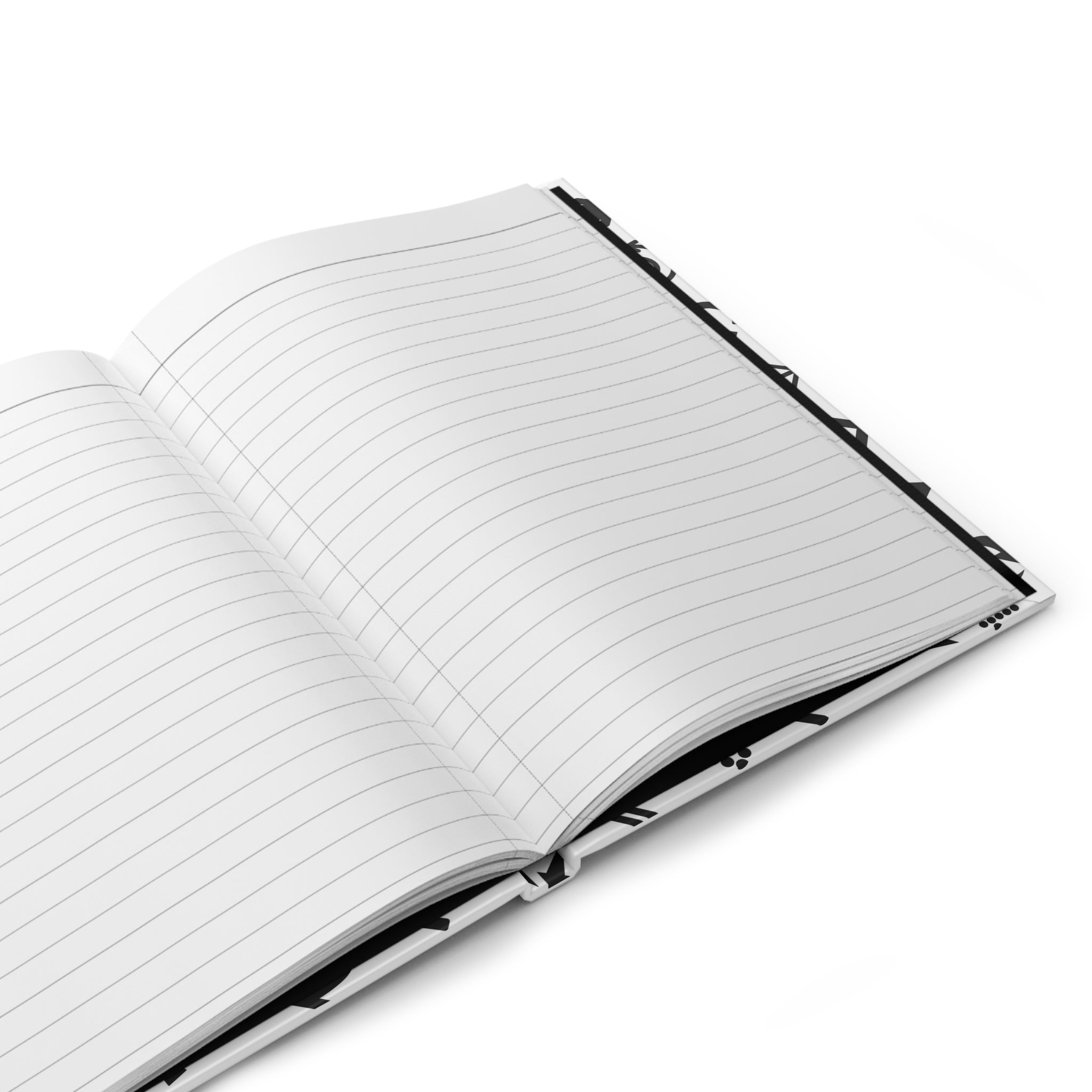 Arrow Icons Hardcover Journal — Minimal Black & White Symbol Notebook for Notes, Design Sketches, and Bullet Journaling