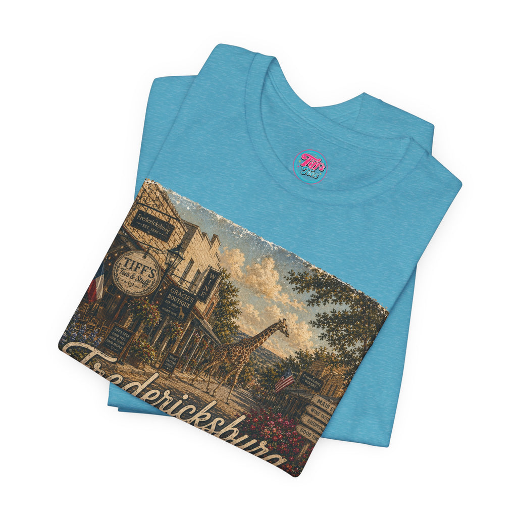 Fredericksburg Texas Vintage Scene Tee featuring Gracie
