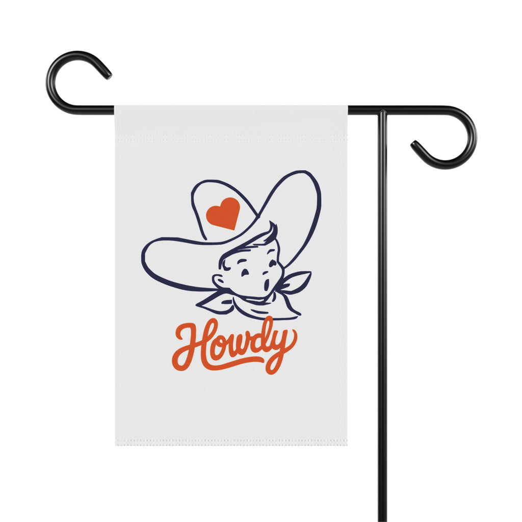 Howdy Cowboy Garden Flag — Cute Western House Banner for Porch & Yard