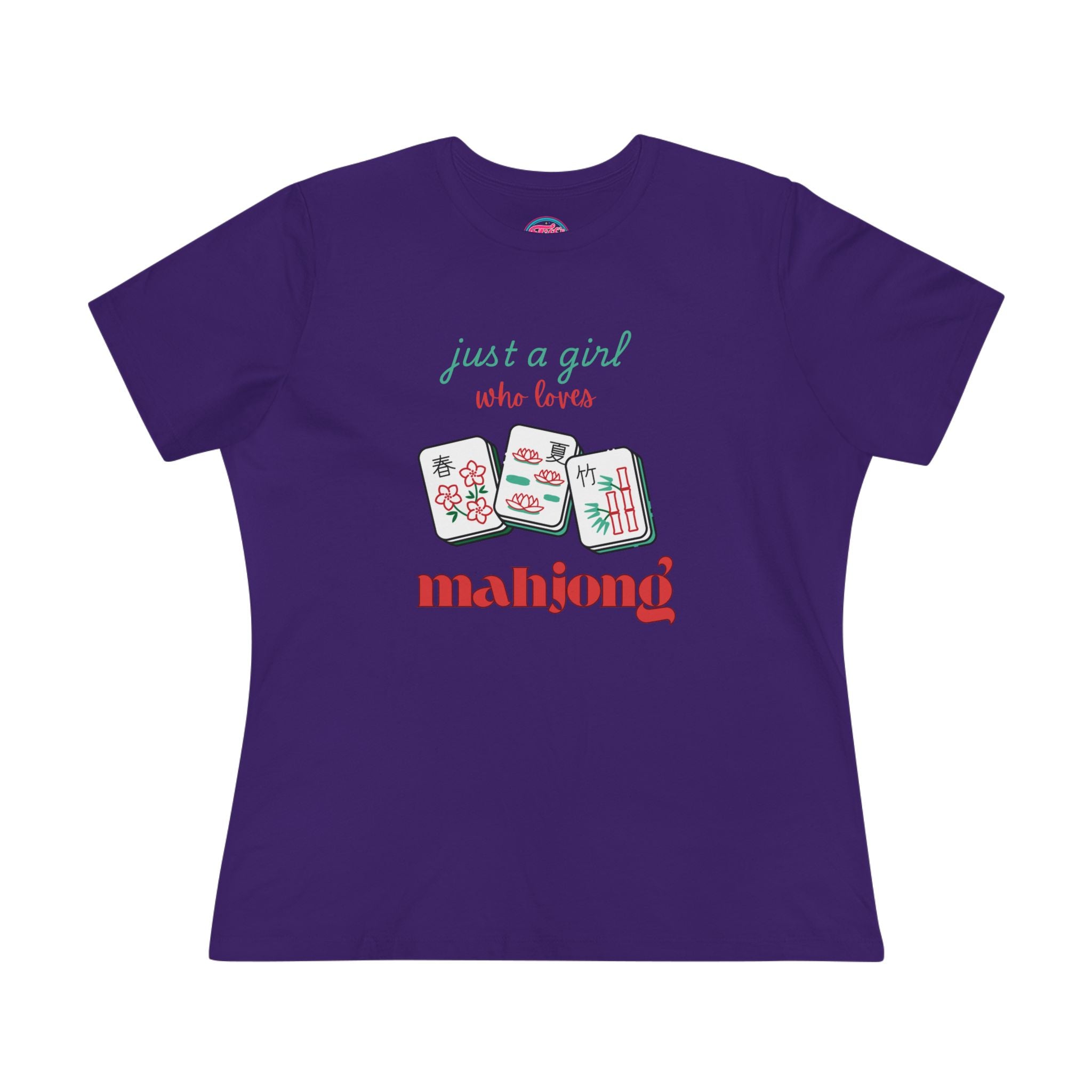 Just a Girl Who Loves Mahjong Tee — Women's Mahjong Graphic Shirt