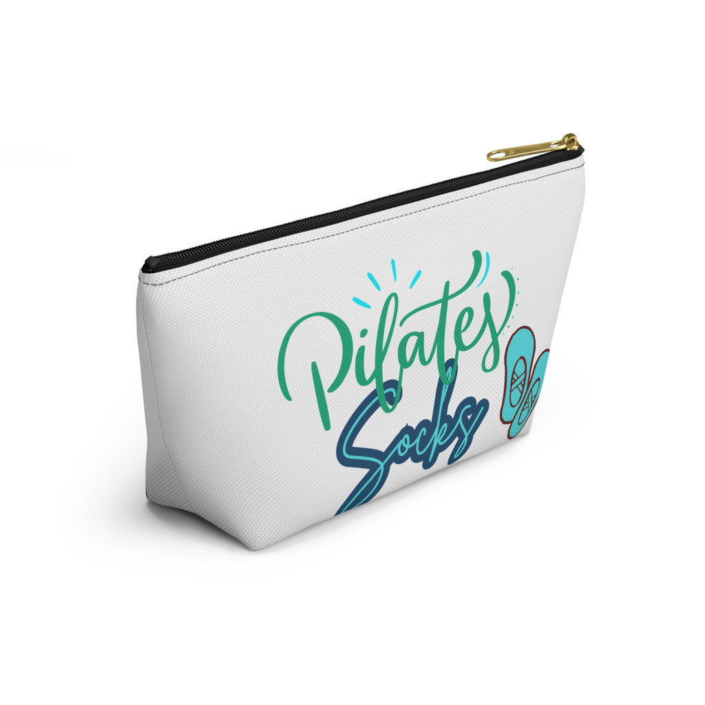 Pilates Socks Accessory Pouch — T‑Bottom Zip Bag for Workout Gear