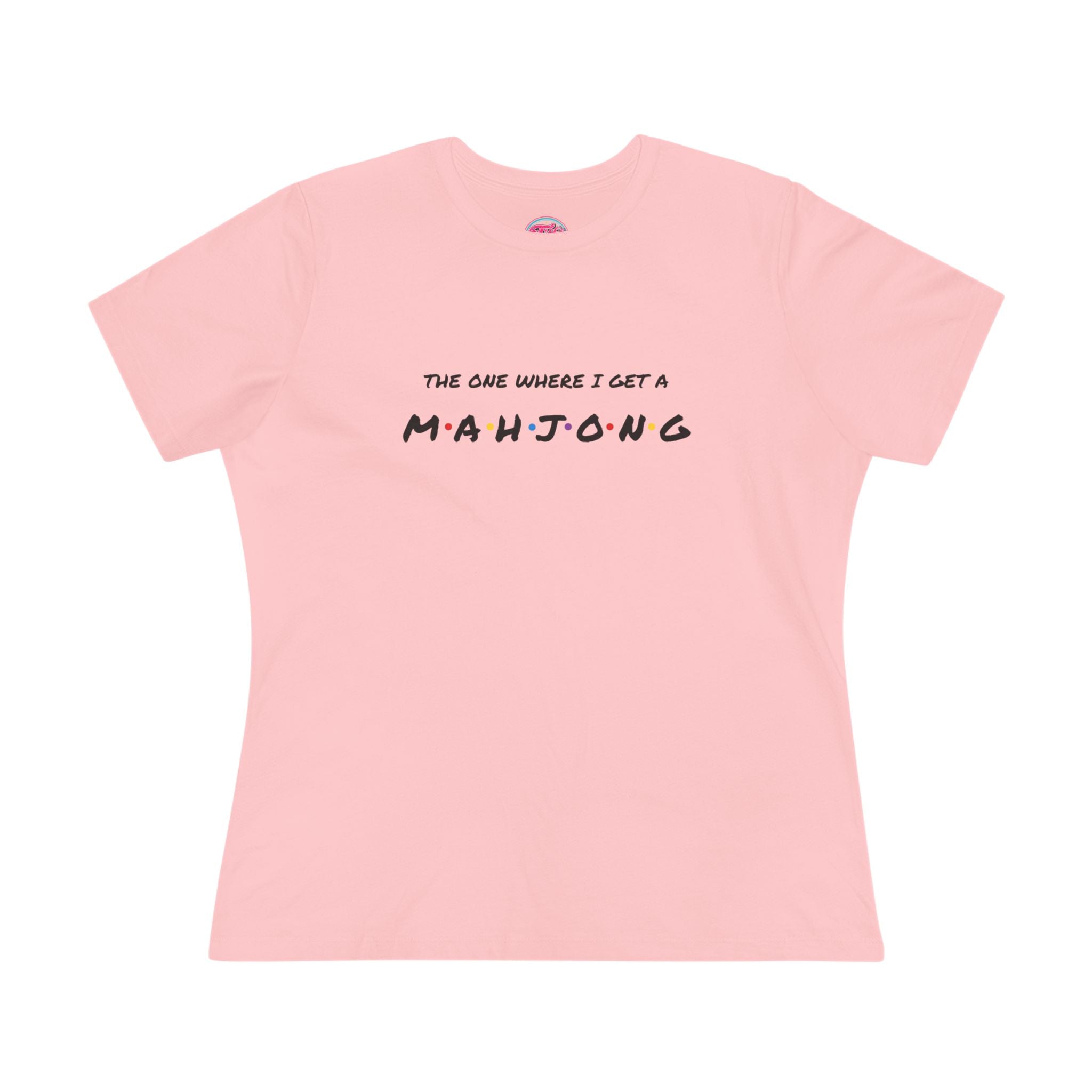 Mahjong Graphic Tee — "The One Where I Get a Mahjong" Women's Cotton T-Shirt