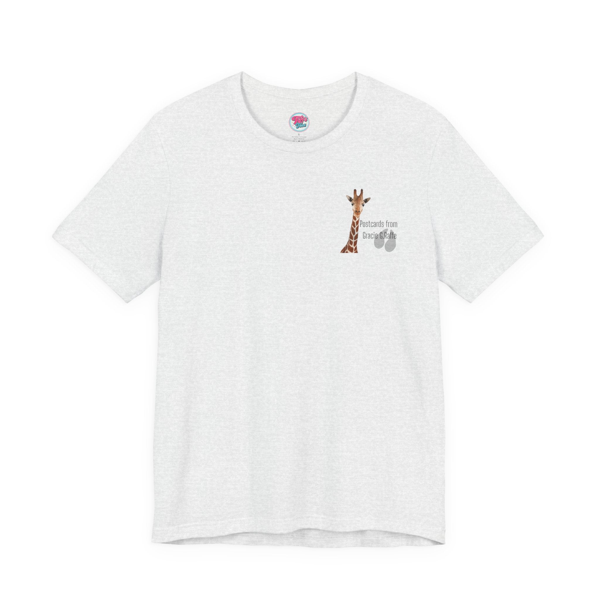 Postcard from Gracie Giraffe T-Shirt — 'Wish You Were Here' Vintage Airmail Graphic Tee