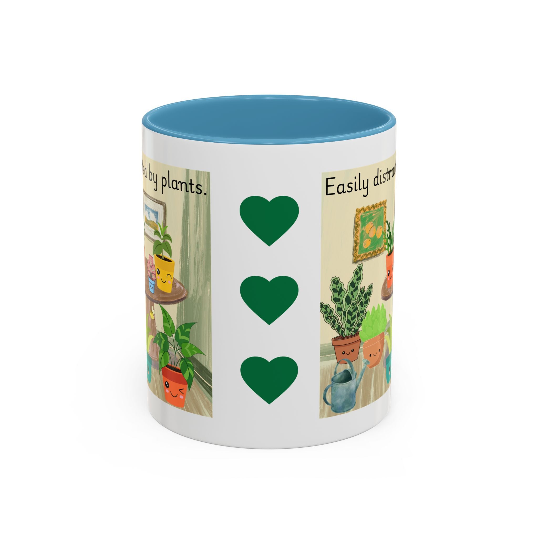 Plant Lover Coffee Mug — “Easily Distracted by Plants” Accent Mug (11 oz)