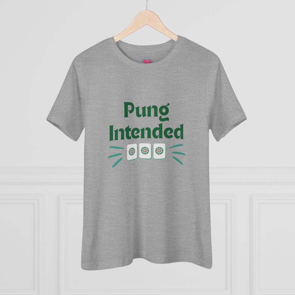 Pung Intended Women's Tee - Funny Mahjong Crew Cotton Shirt