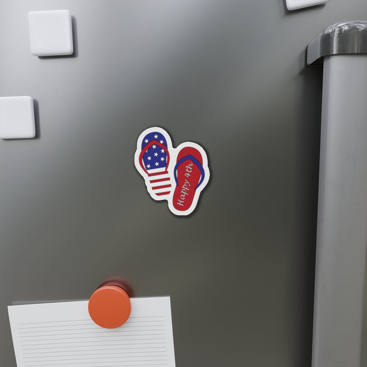 Patriotic Flip-Flop Magnets – Happy 4th USA Refrigerator Decor