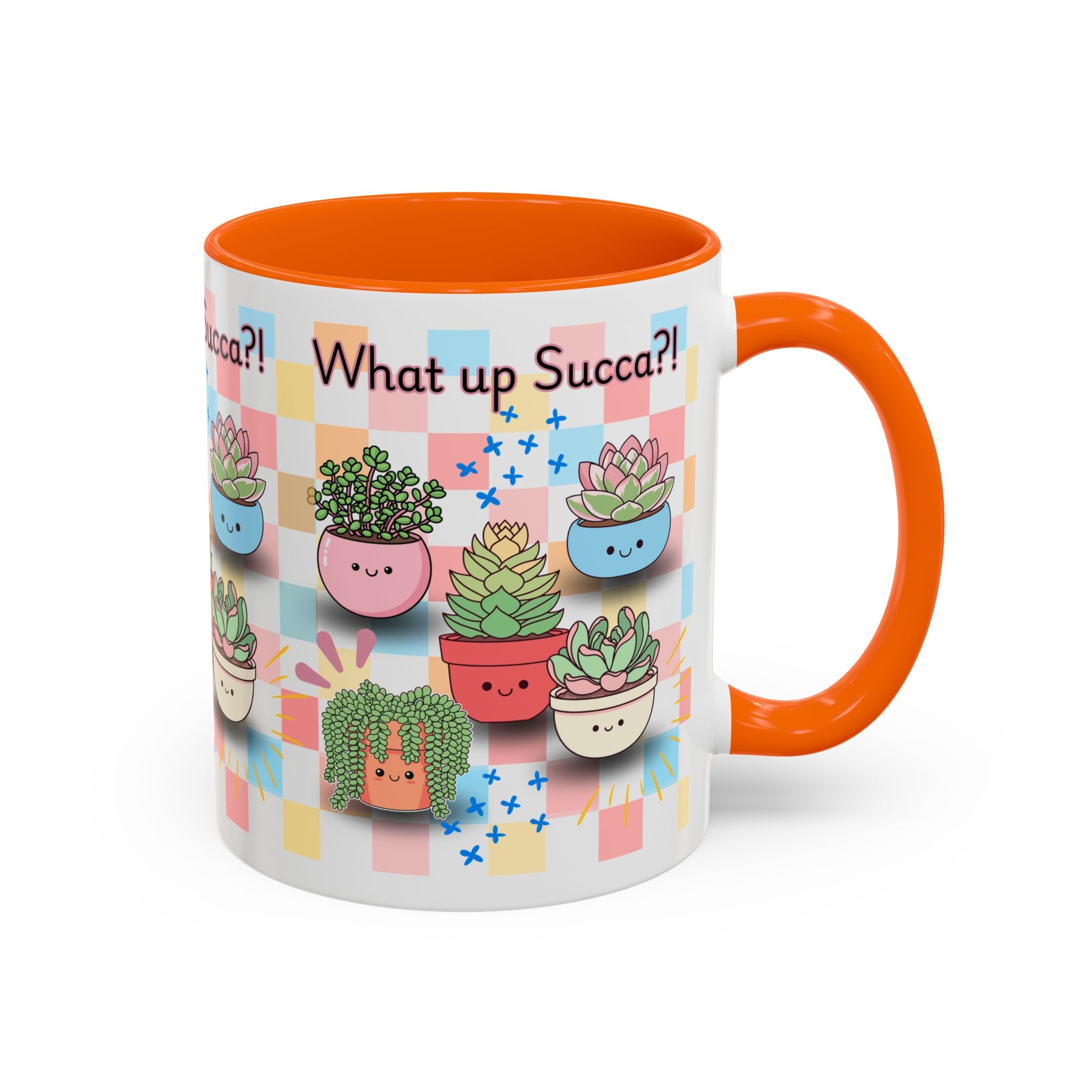 What up Succa? Cute Succulent Accent Coffee Mug – Fun Plant Lover Gift (11 oz)