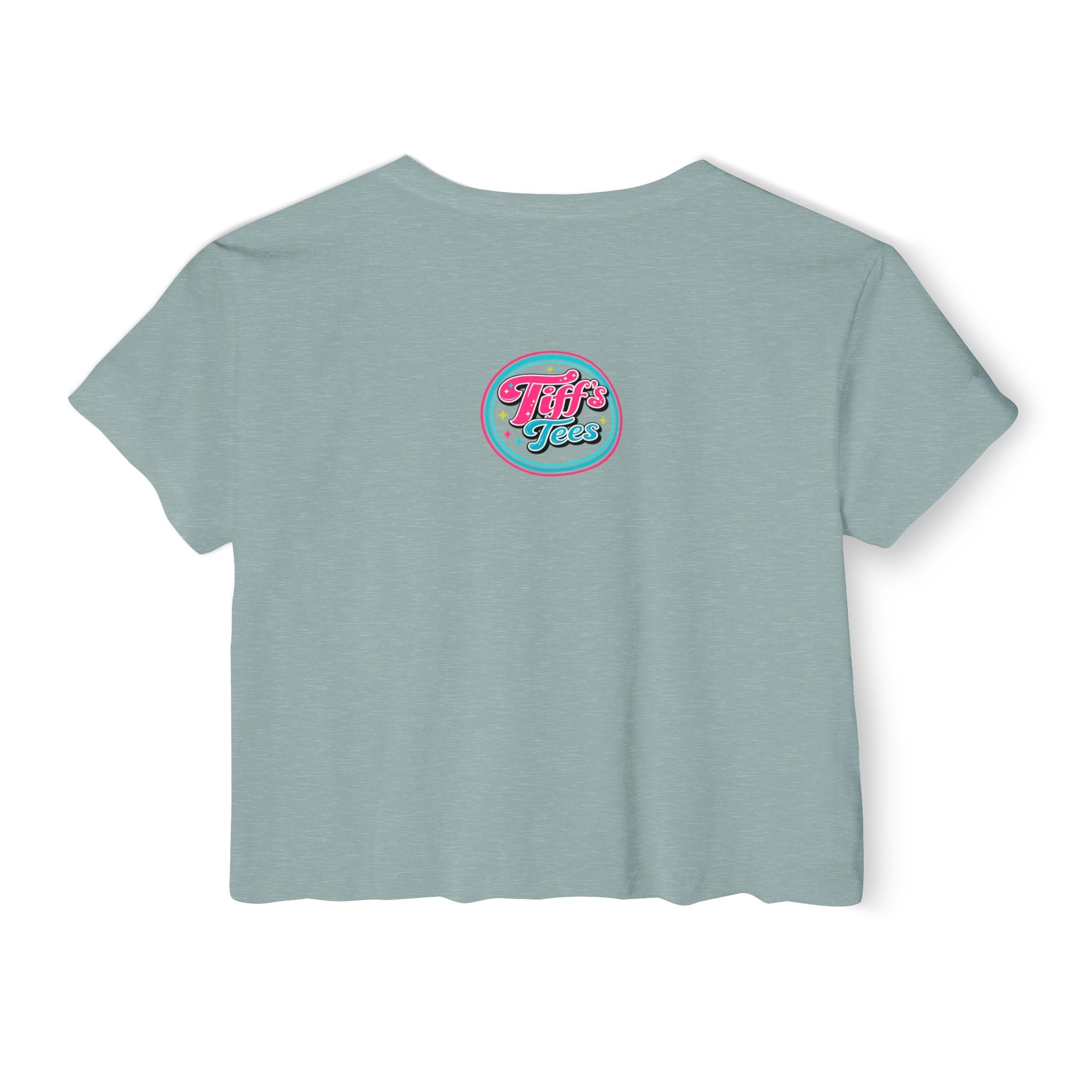 Pilates Women's Crop Top — 'Pilates' V-Sit Design with Breath • Control • Flow