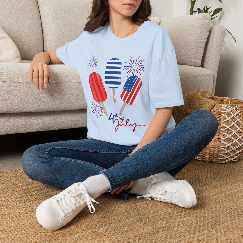 4th of July Popsicle T-Shirt — Patriotic Fireworks Summer Tee