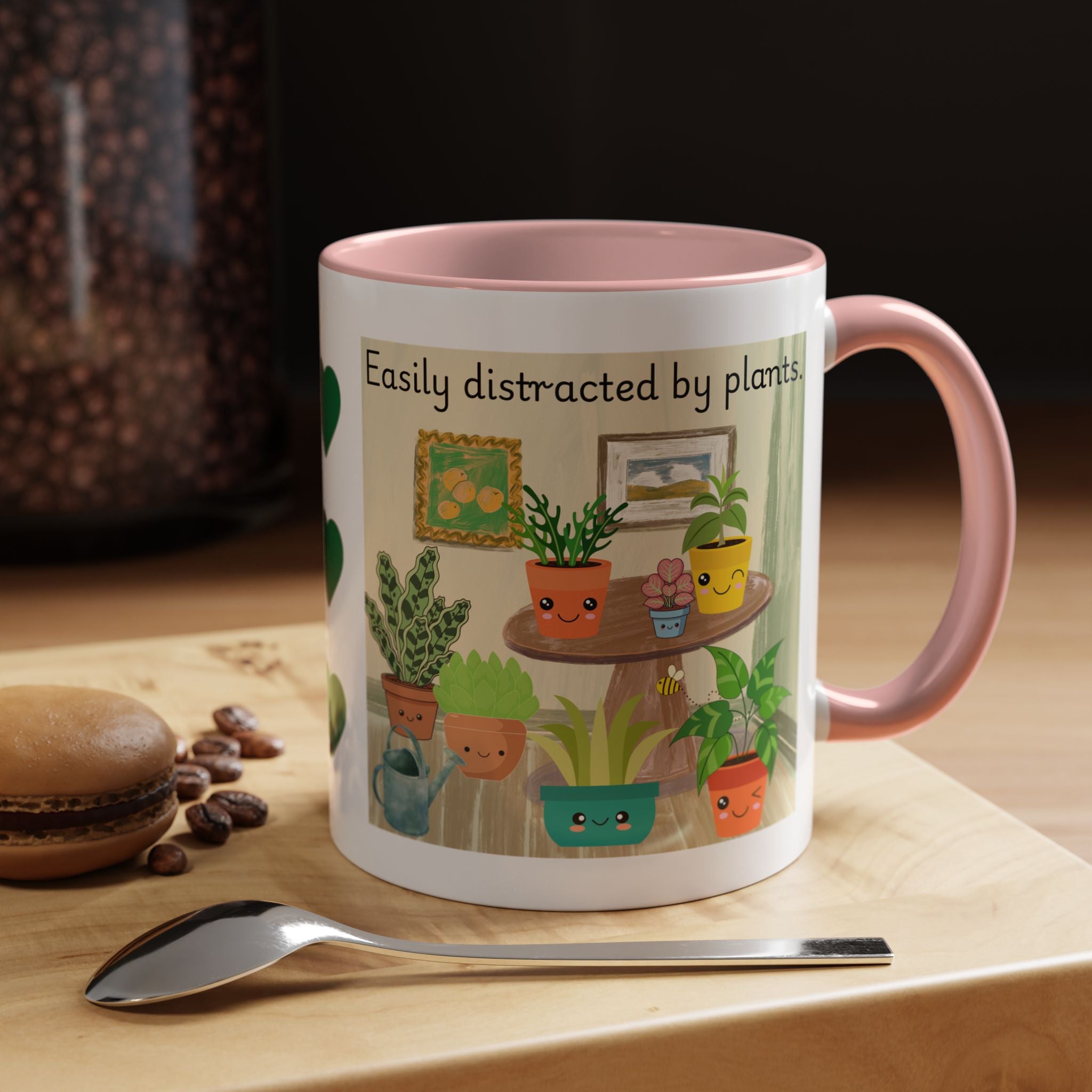 Plant Lover Coffee Mug — “Easily Distracted by Plants” Accent Mug (11 oz)