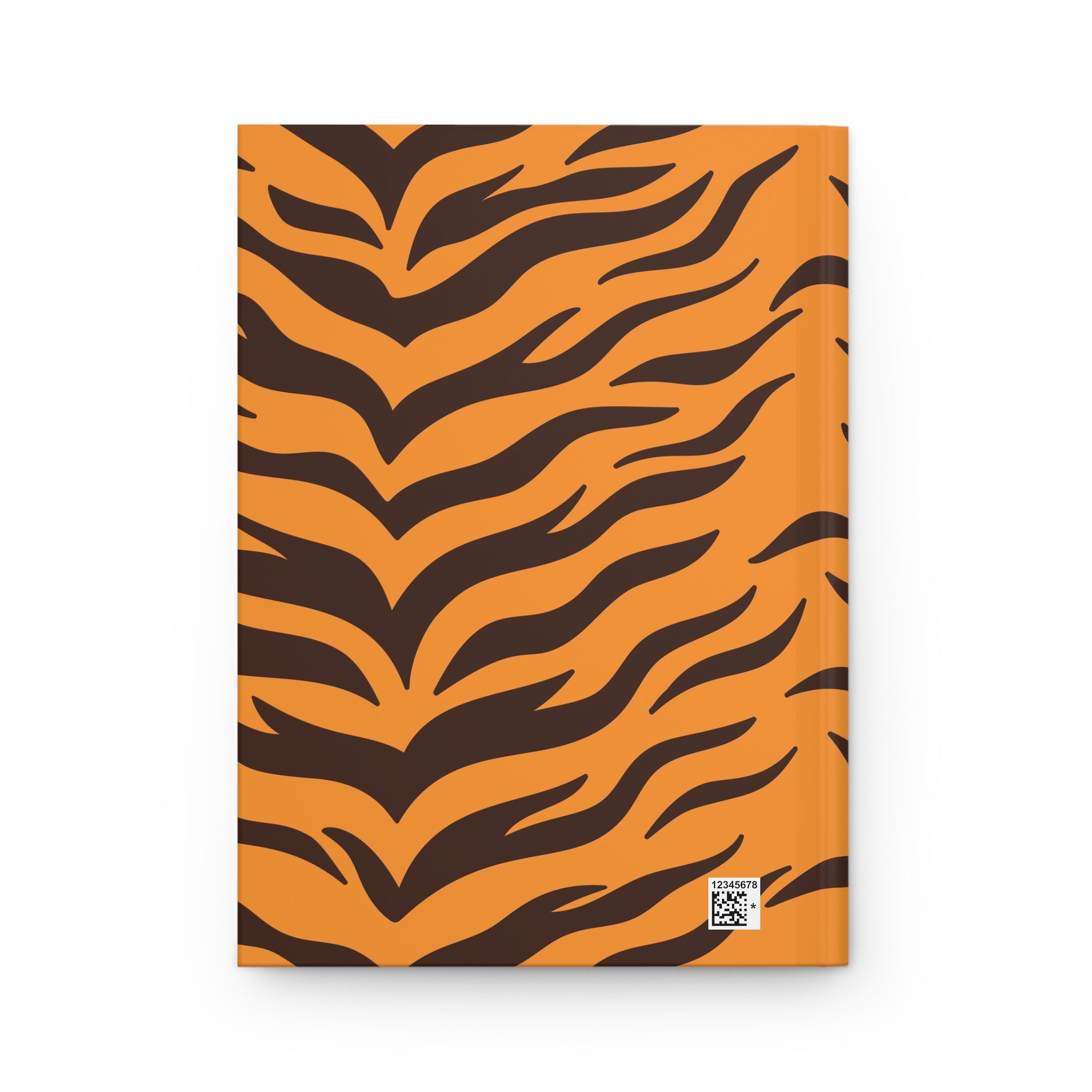Tiger Print Hardcover Journal — Orange & Black Animal Stripe Notebook for Notes, Travel, & Gift