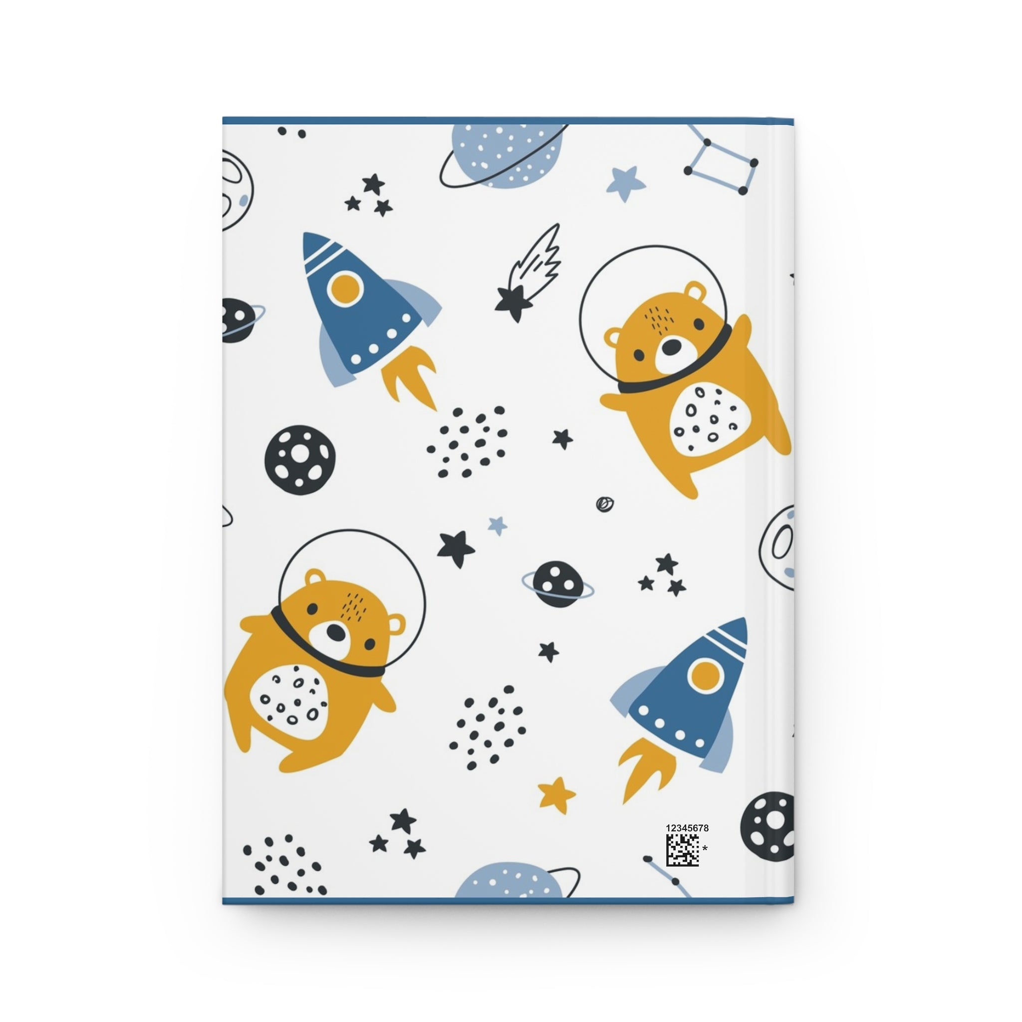 Space Bear Hardcover Journal — Cute Astronaut Bear Notebook for Kids, Space-Themed Baby Shower Gift