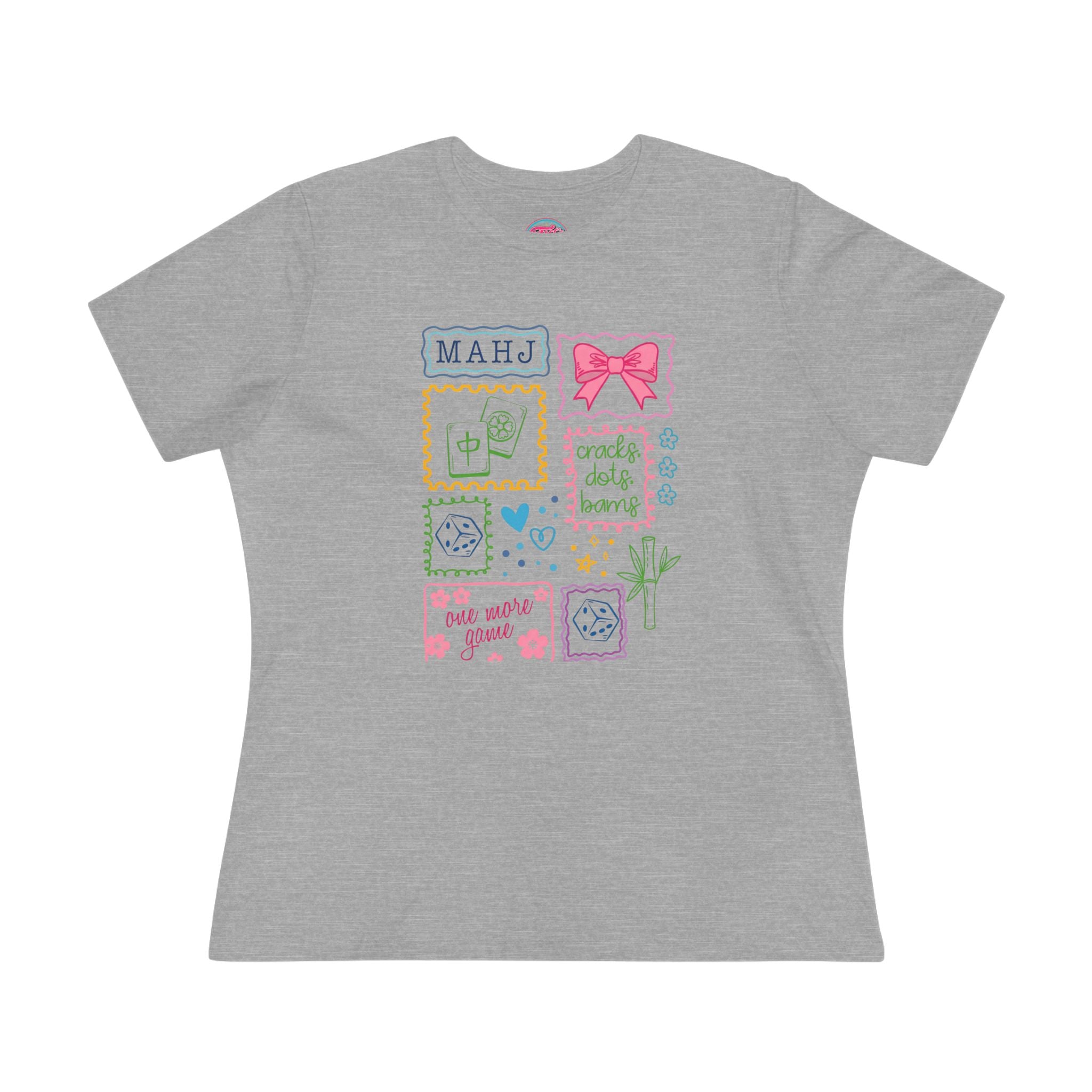 Just A Girl Who Loves Mahjong Graphic Tee — Cute Pastel Mahjong Tiles & Bow Women's T-Shirt