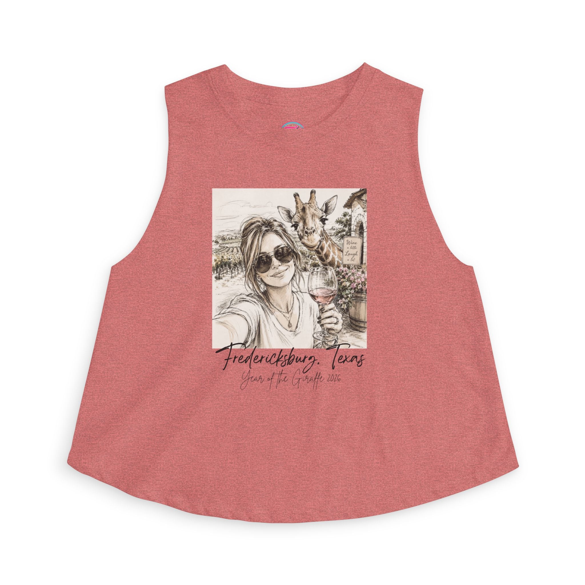 Fredericksburg, Texas Crop Top — Wine & Giraffe Travel Graphic Tank
