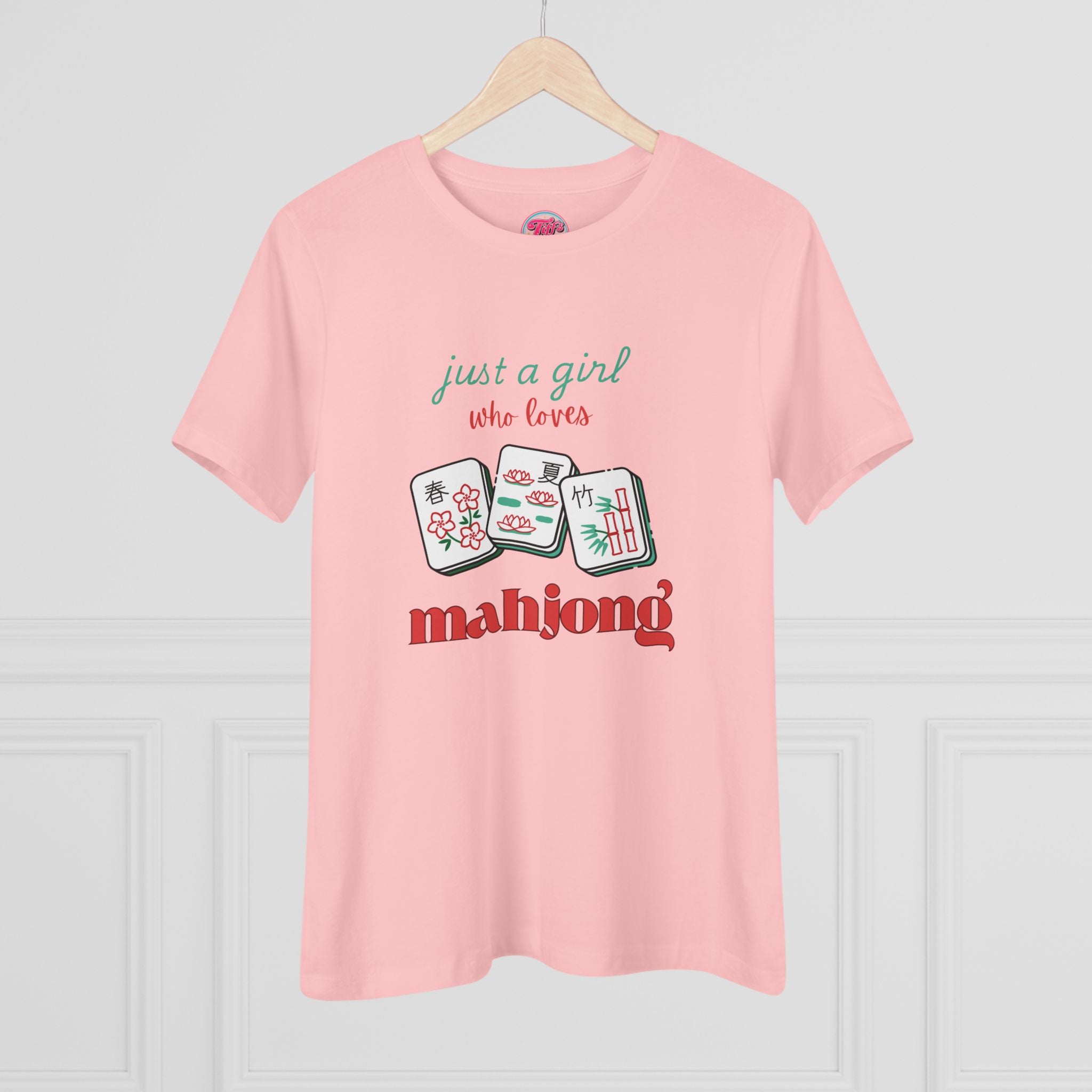 Just a Girl Who Loves Mahjong Tee — Women's Mahjong Graphic Shirt