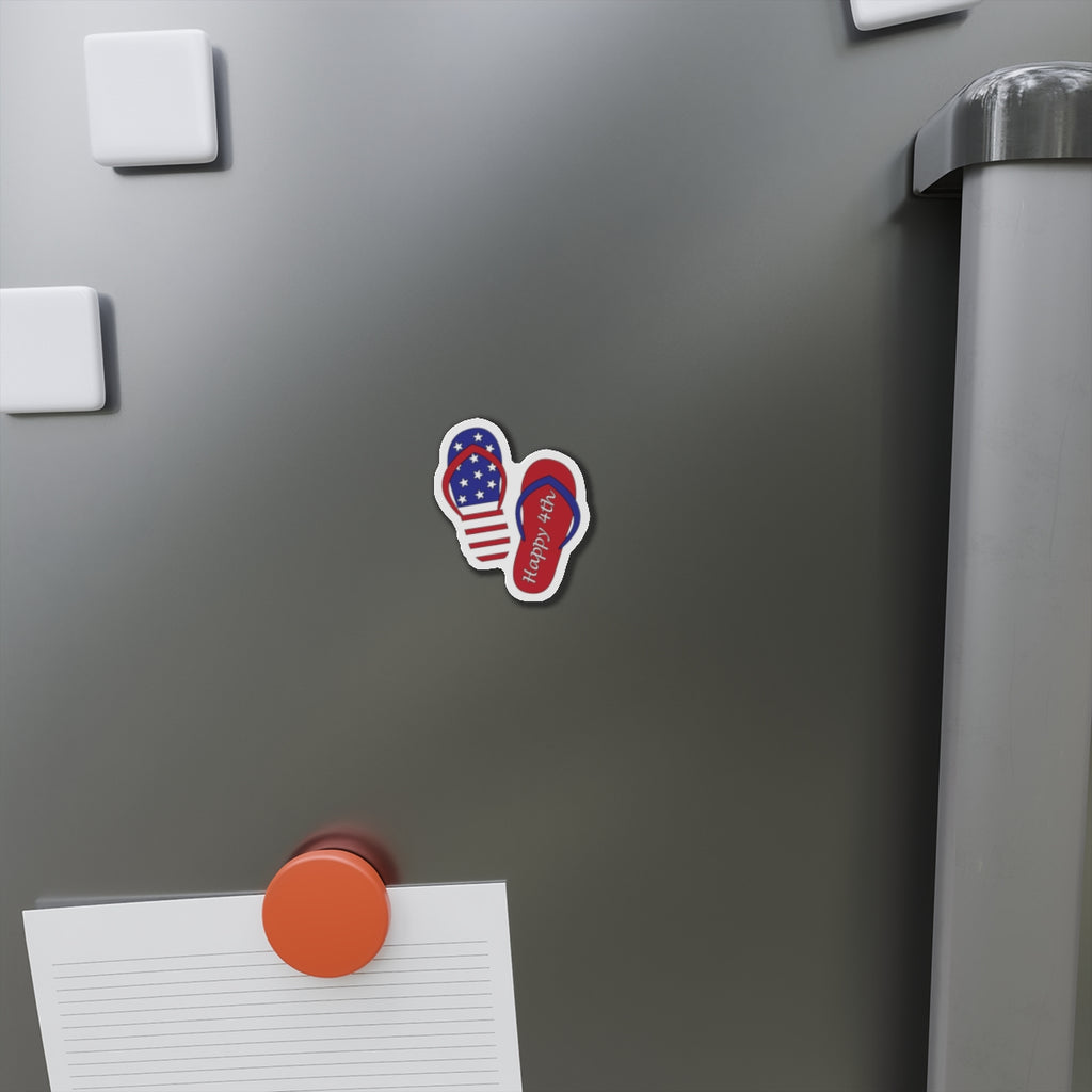 Patriotic Flip-Flop Magnets – Happy 4th USA Refrigerator Decor