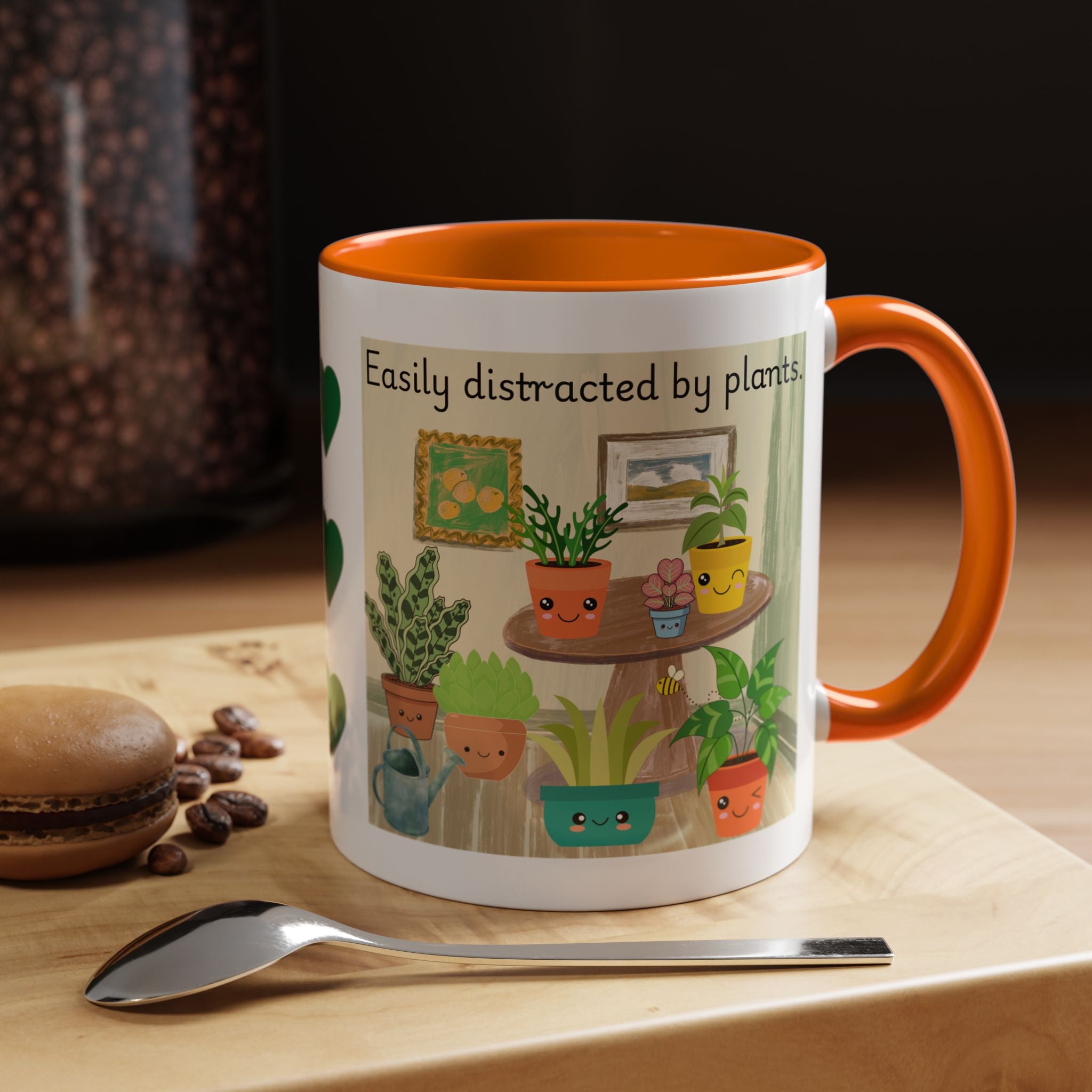 Plant Lover Coffee Mug — “Easily Distracted by Plants” Accent Mug (11 oz)