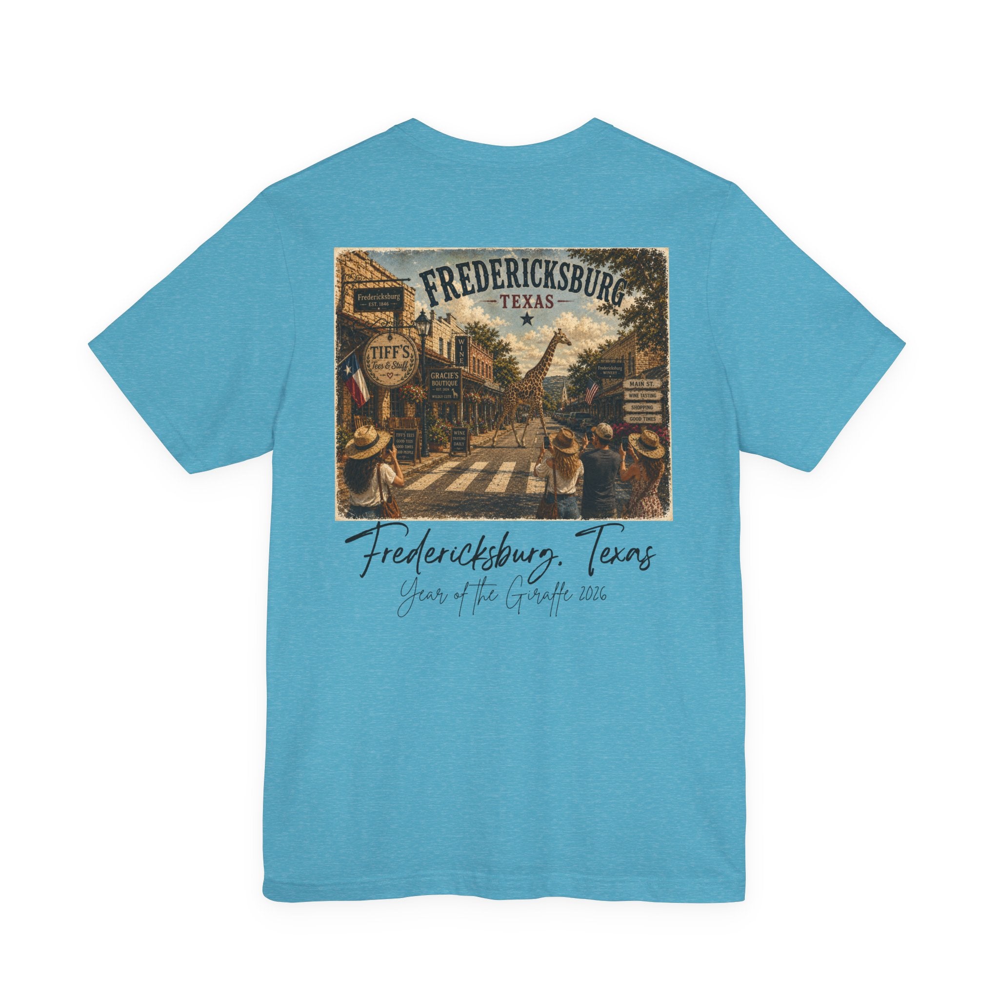 Fredericksburg Texas Vintage Street Scene Tee — Retro Travel Souvenir T-Shirt