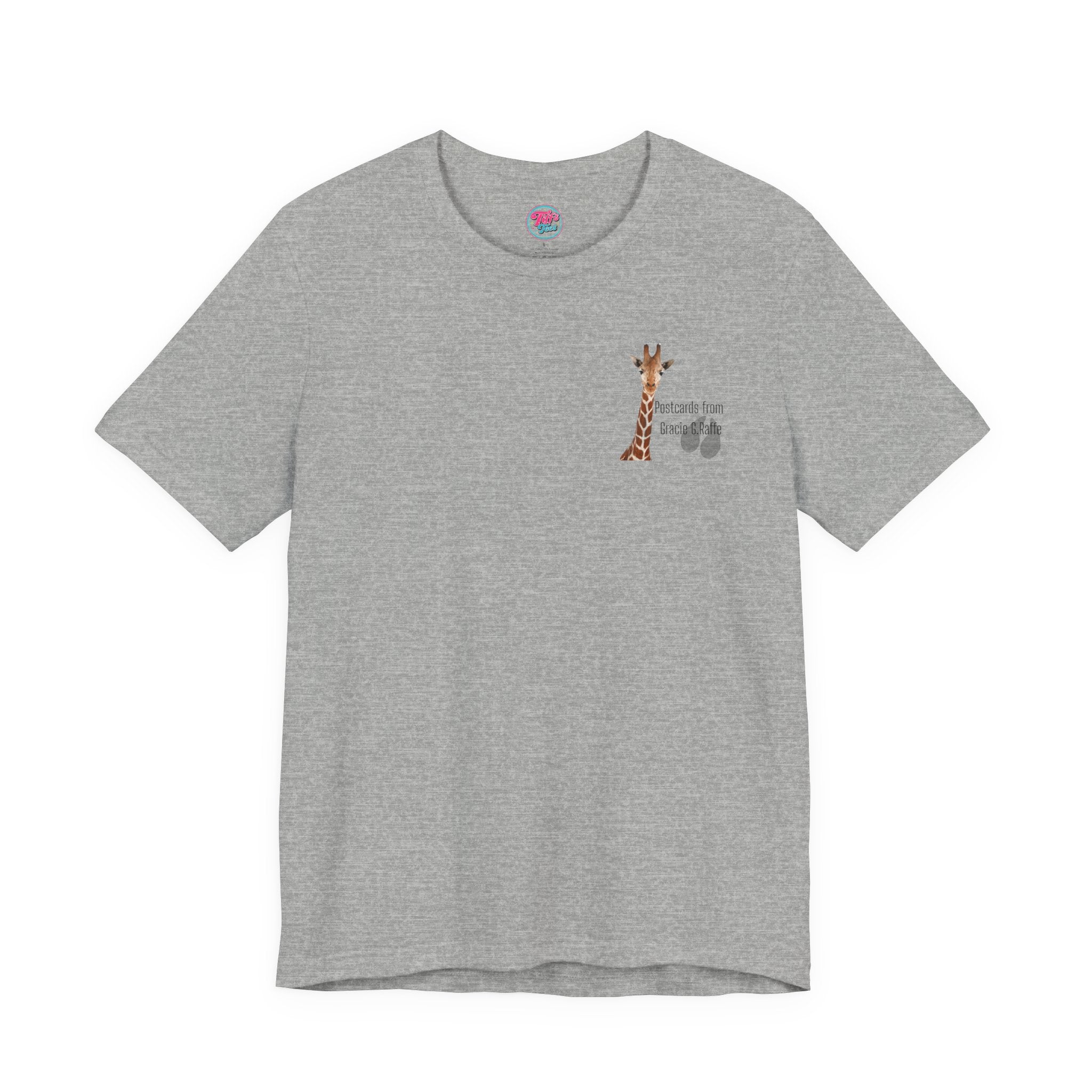 Postcard from Gracie Giraffe T-Shirt — 'Wish You Were Here' Vintage Airmail Graphic Tee