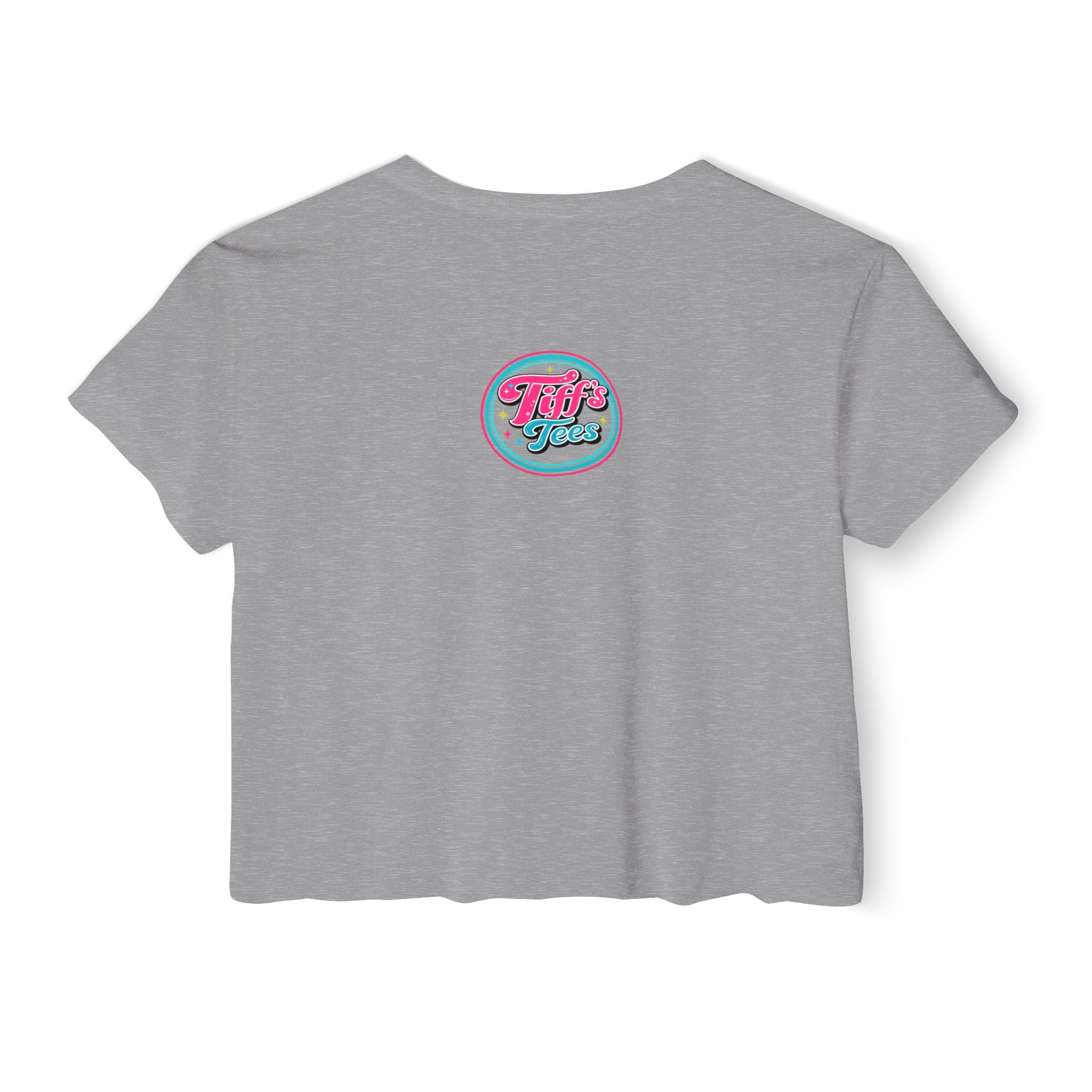 Pilates Women's Crop Top — 'Pilates' V-Sit Design with Breath • Control • Flow