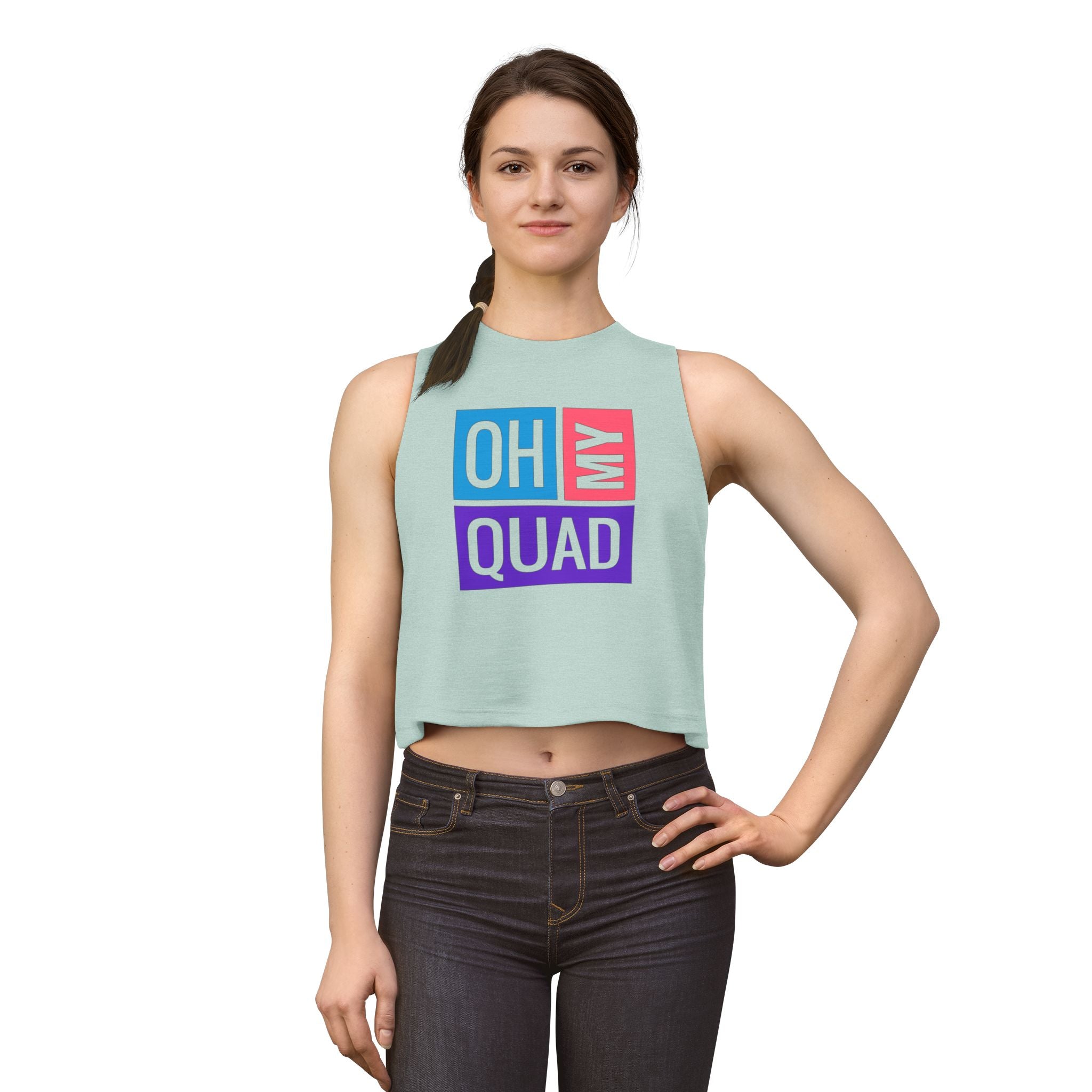 Oh My Quad Crop Top — Funny Fitness Pilates, Gym Tank for Women