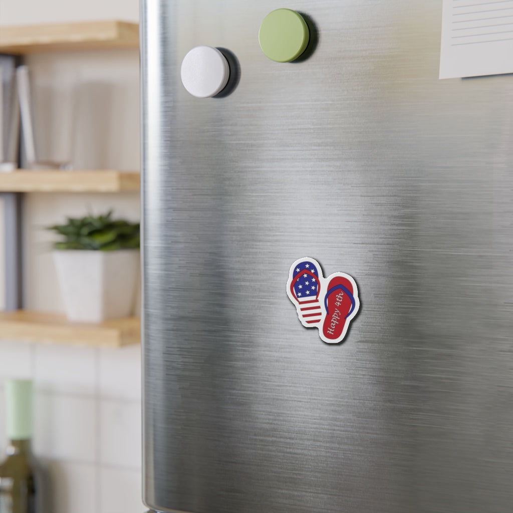 Patriotic Flip-Flop Magnets – Happy 4th USA Refrigerator Decor